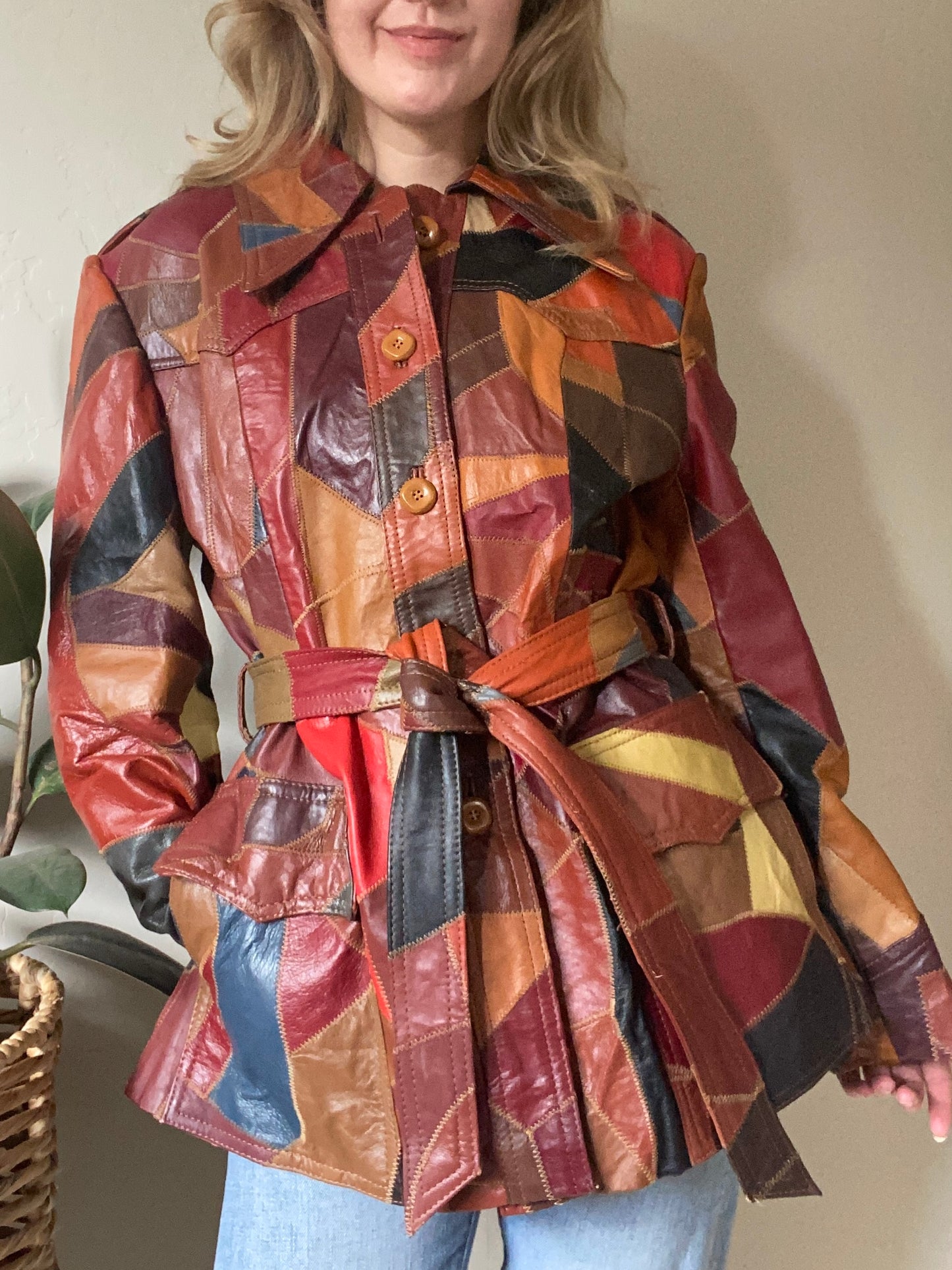 1970s Patchwork Leather Jacket