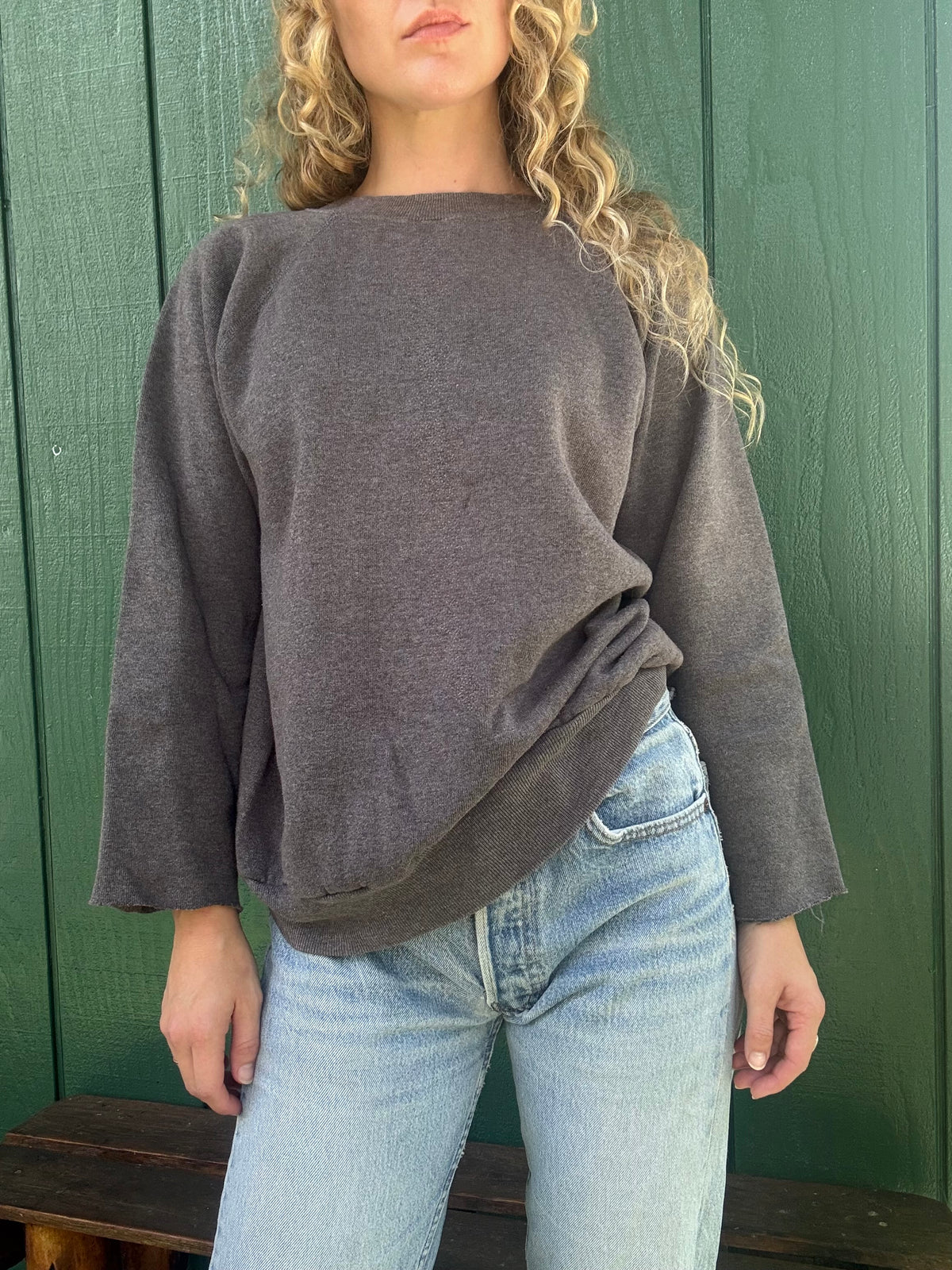 1980s dark grey Steinwurtzel raglan sweatshirt Medium