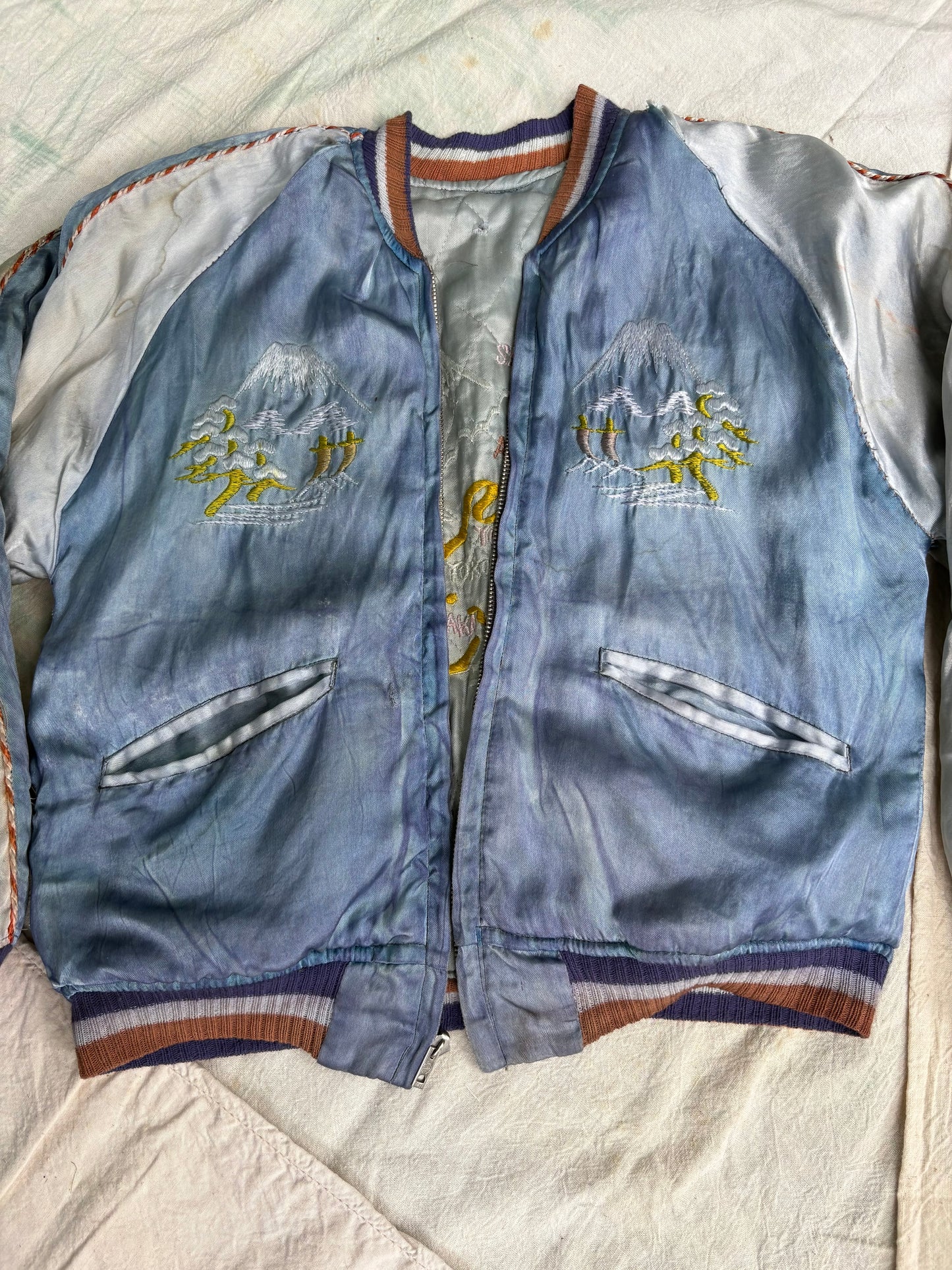 1940s WWII Sukajan Reversible Souvenir Jacket Kids Large or Women’s XS