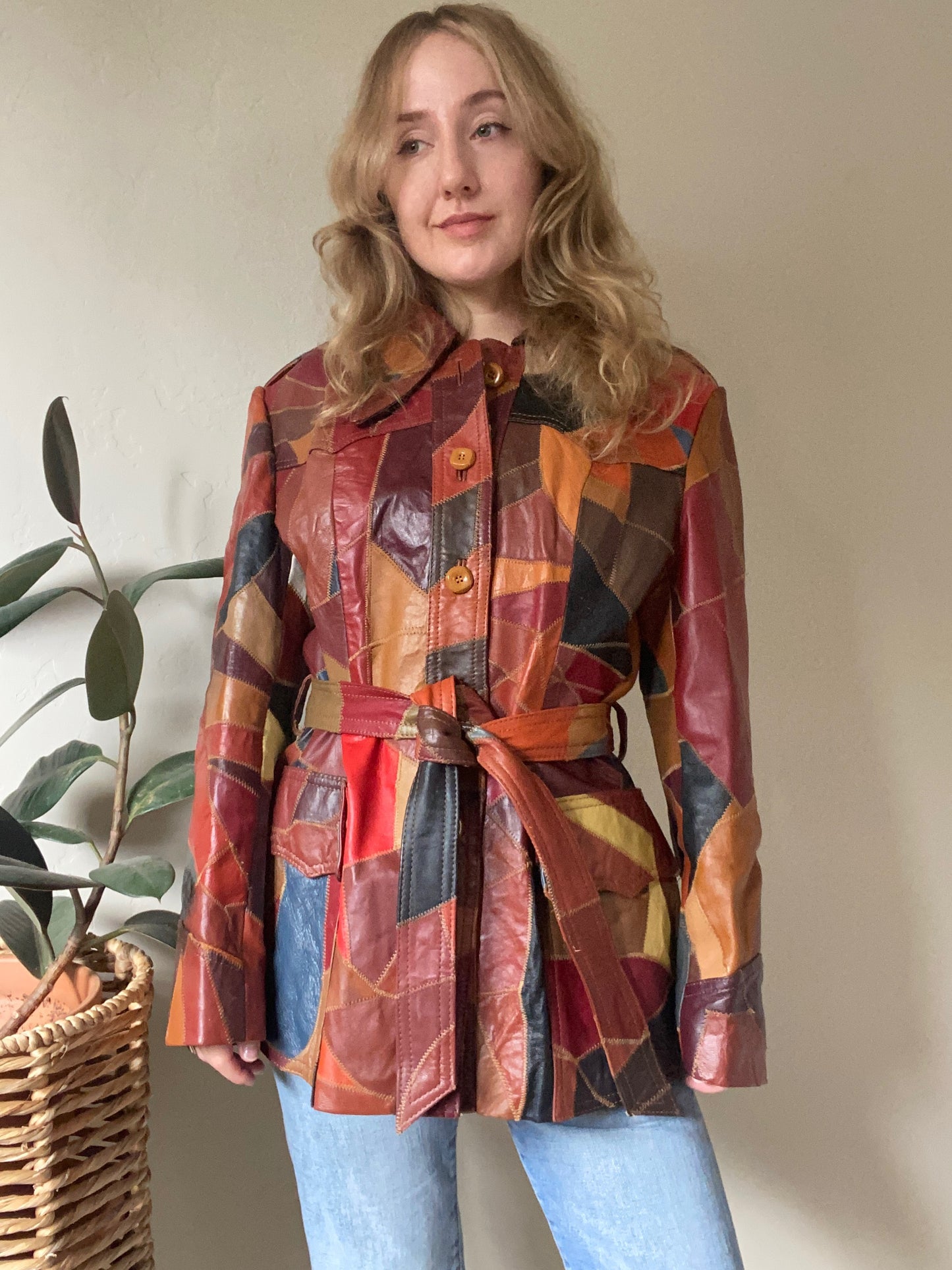 1970s Patchwork Leather Jacket