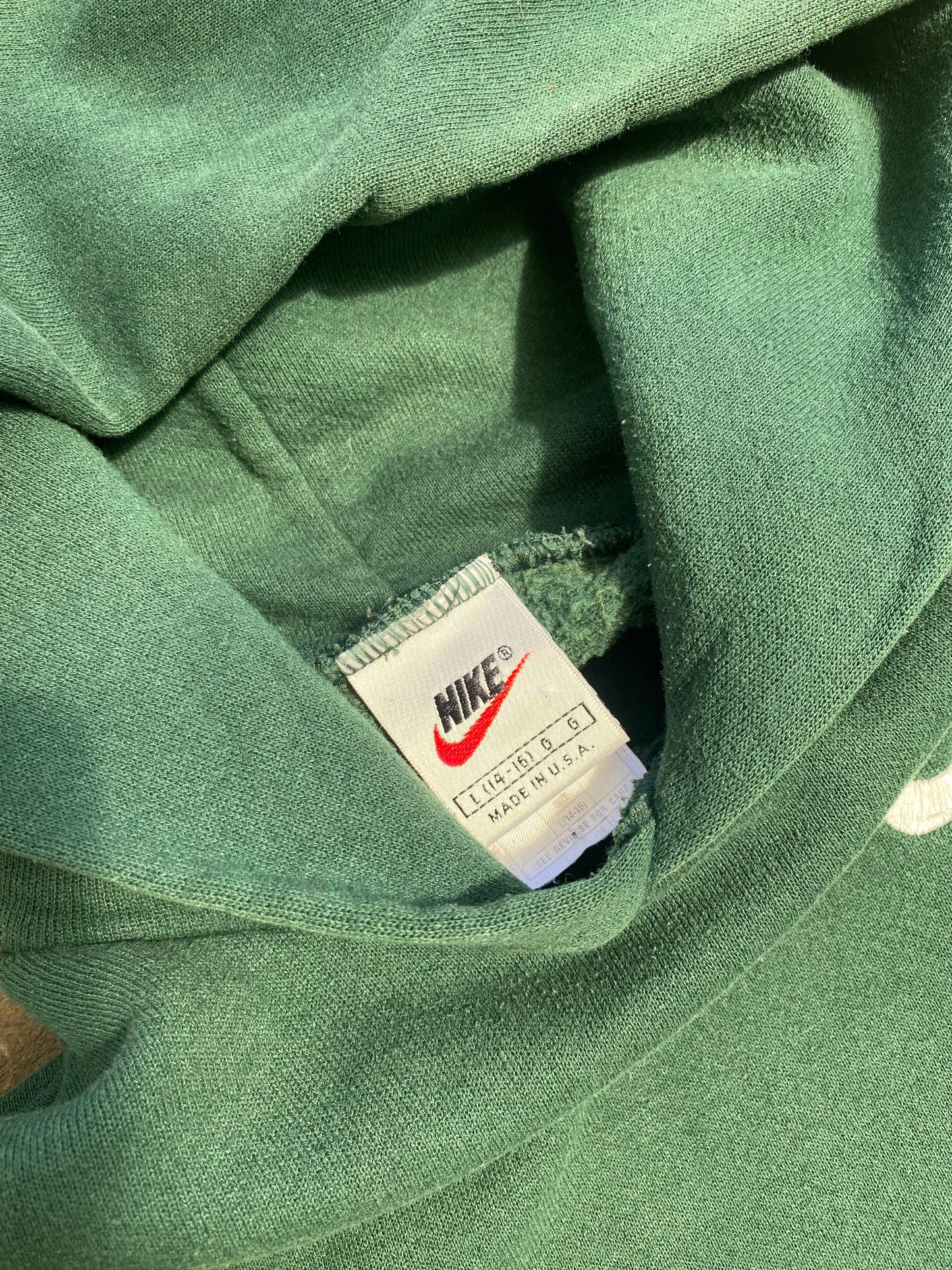 90s Green Nike Hoodie