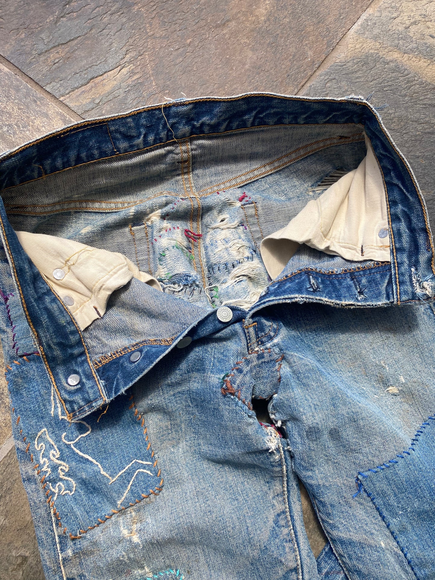 1970s Patchwork 501 Selvedge Levi’s 26 x 29