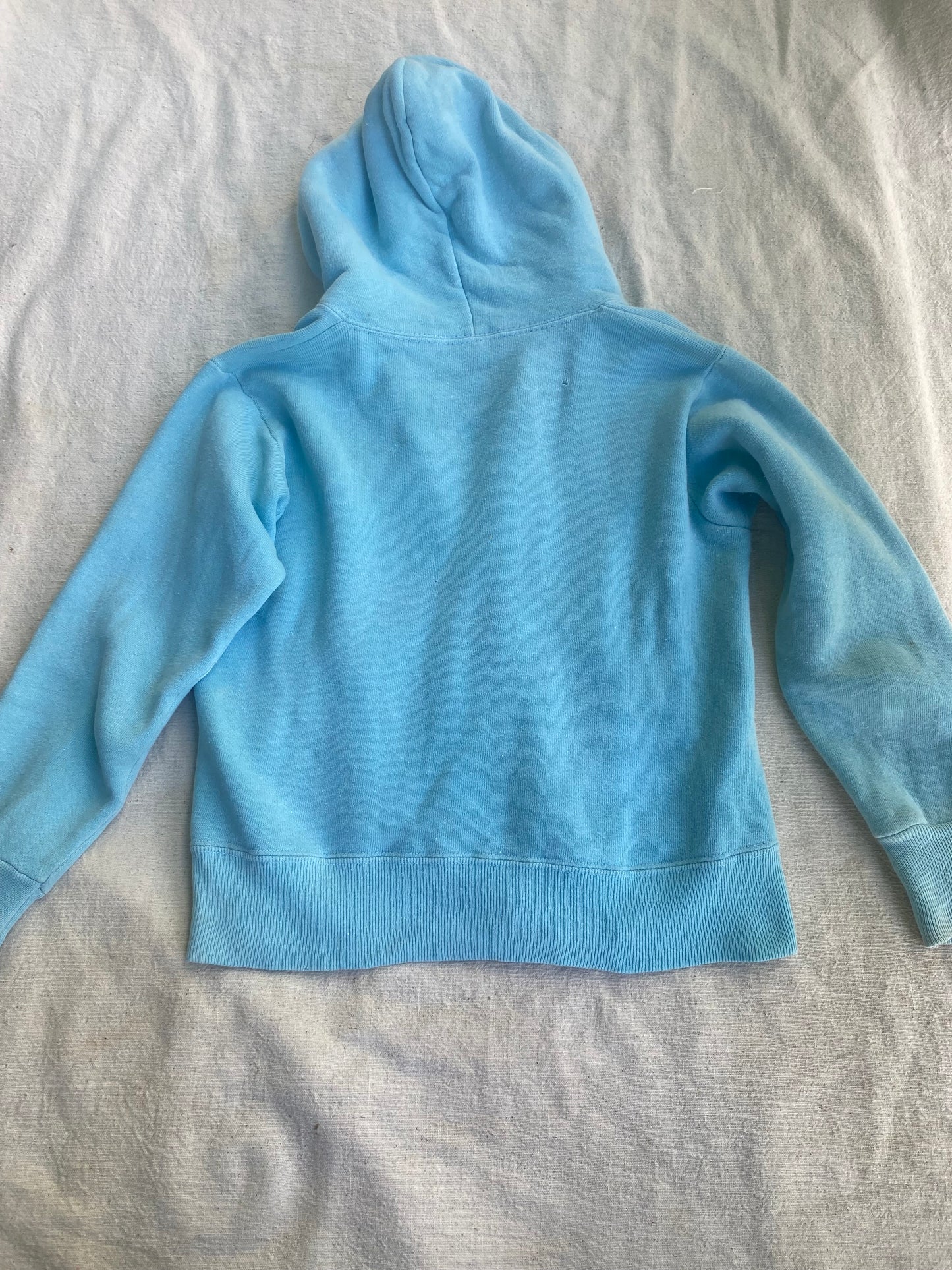 1960s zip up blue hoodie sweatshirt xs small