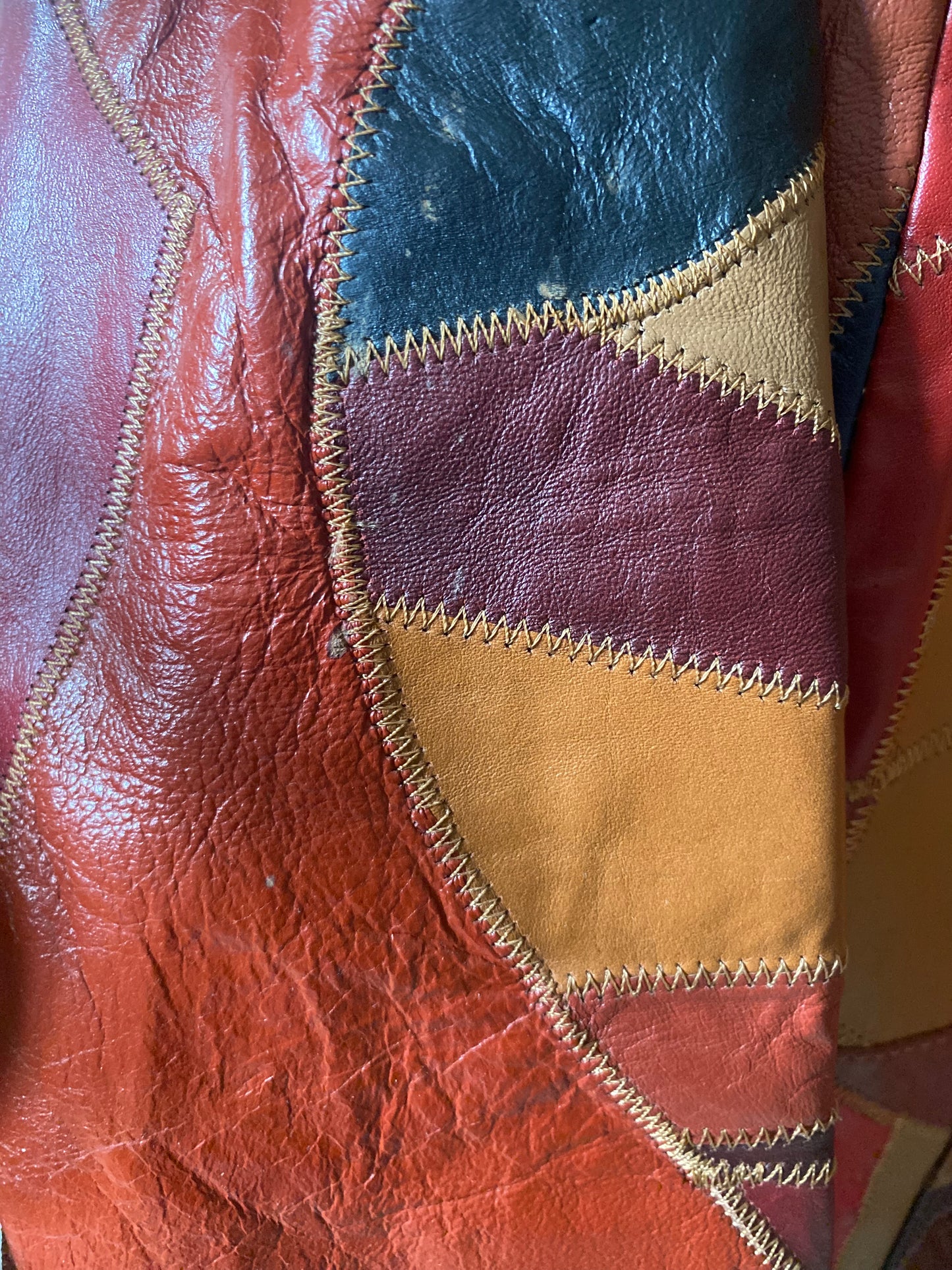 1970s Patchwork Leather Jacket