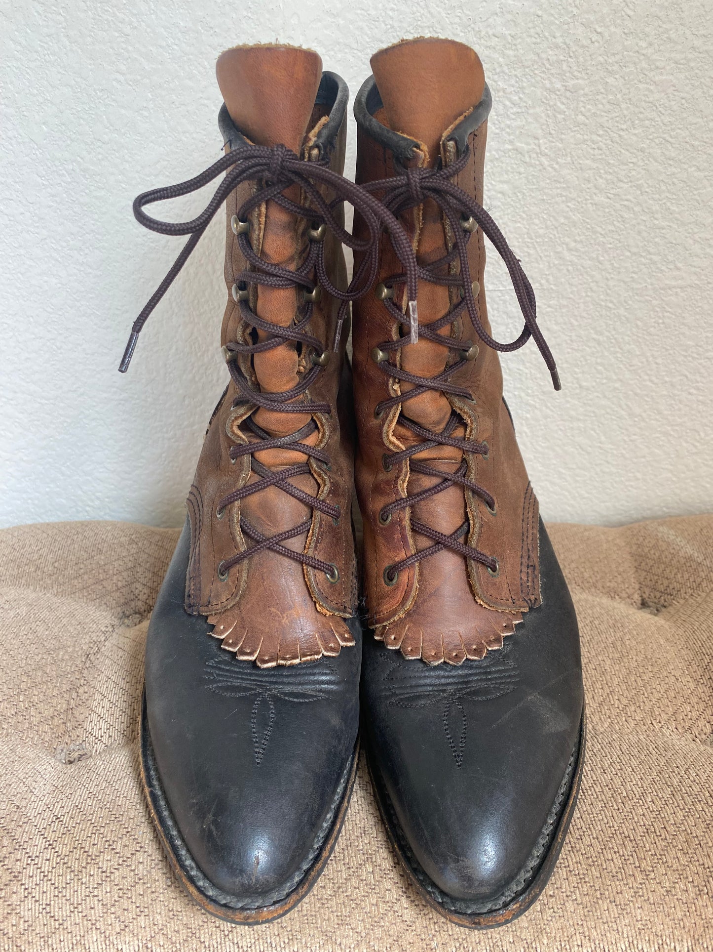 1980s Two Tone Packer Boots size 9 women’s/ 7 men’s