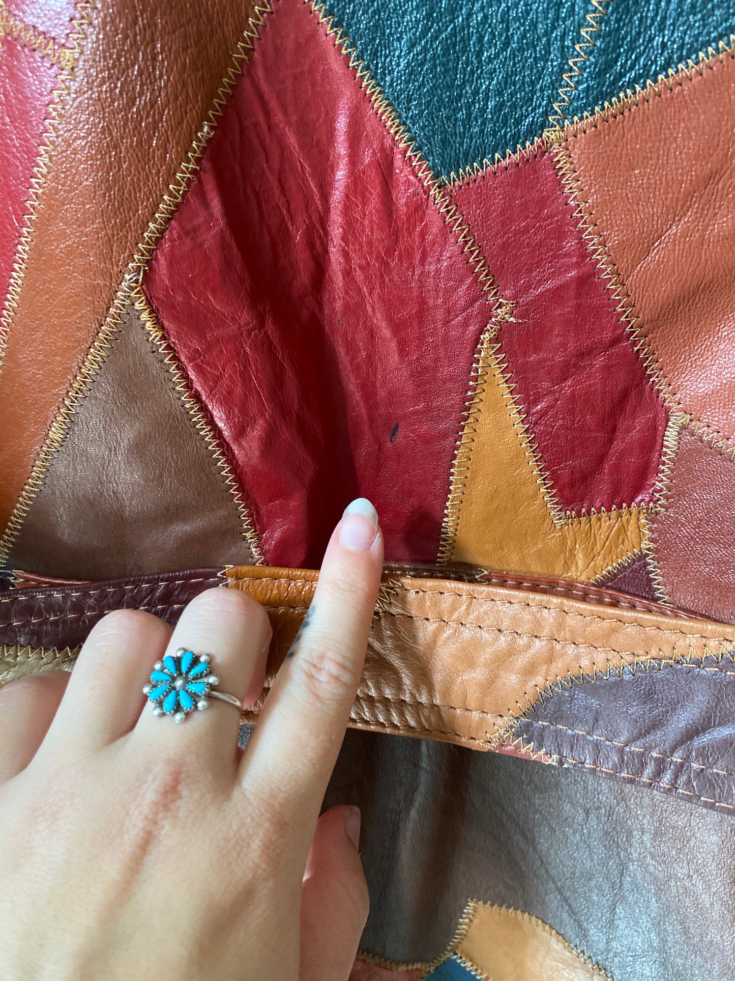 1970s Patchwork Leather Jacket