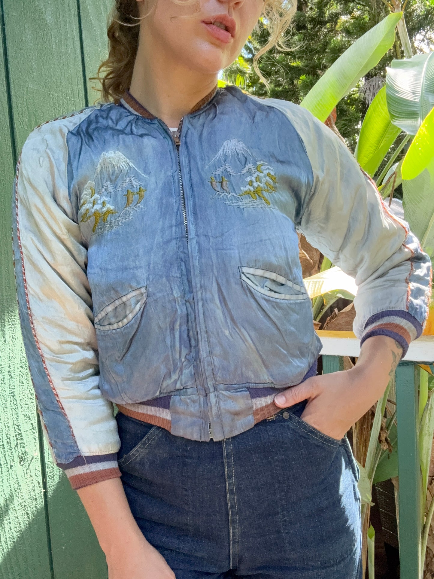 1940s WWII Sukajan Reversible Souvenir Jacket Kids Large or Women’s XS