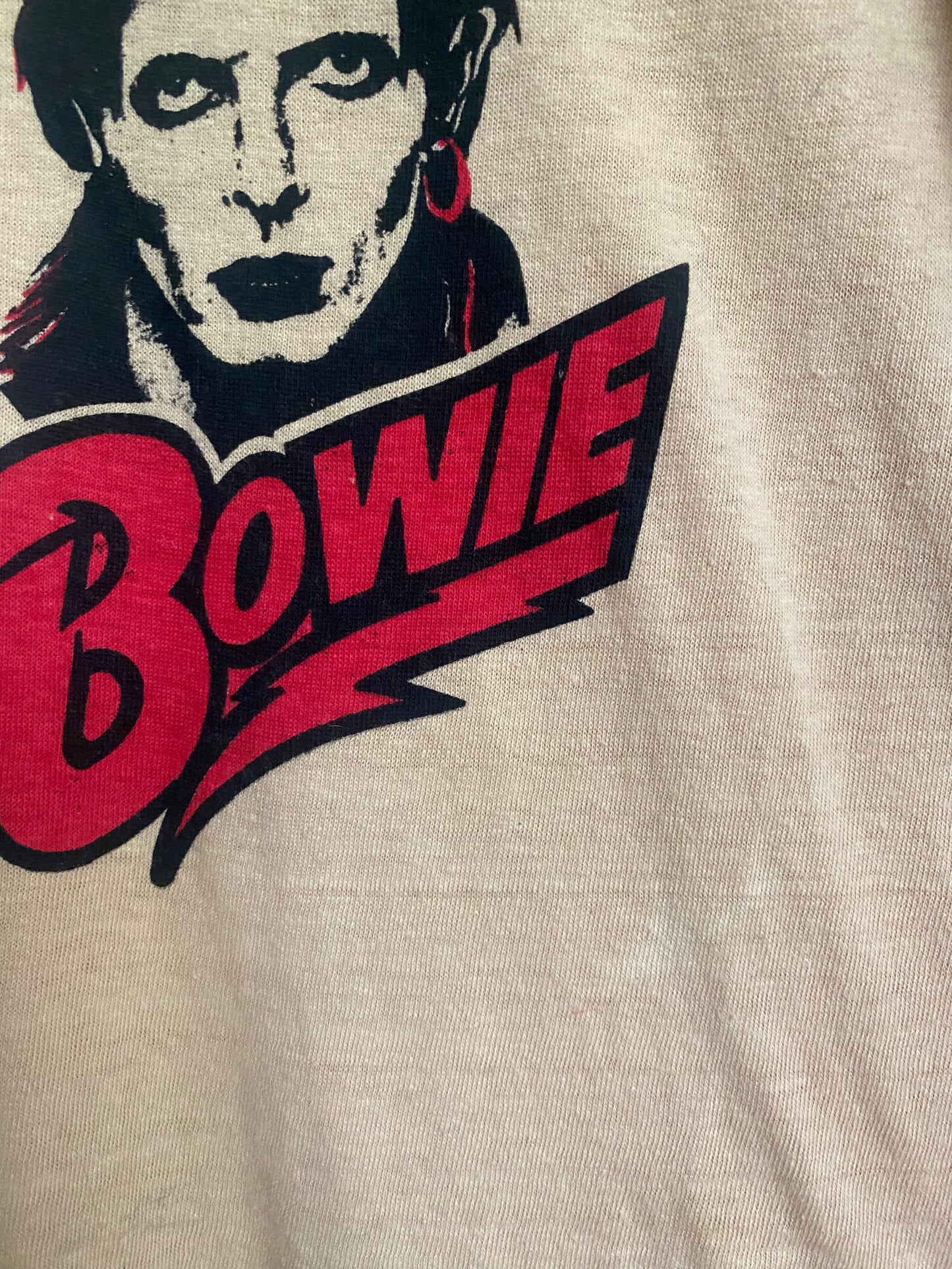 1970s David Bowie Diamond Dogs Ringer T Shirt Medium