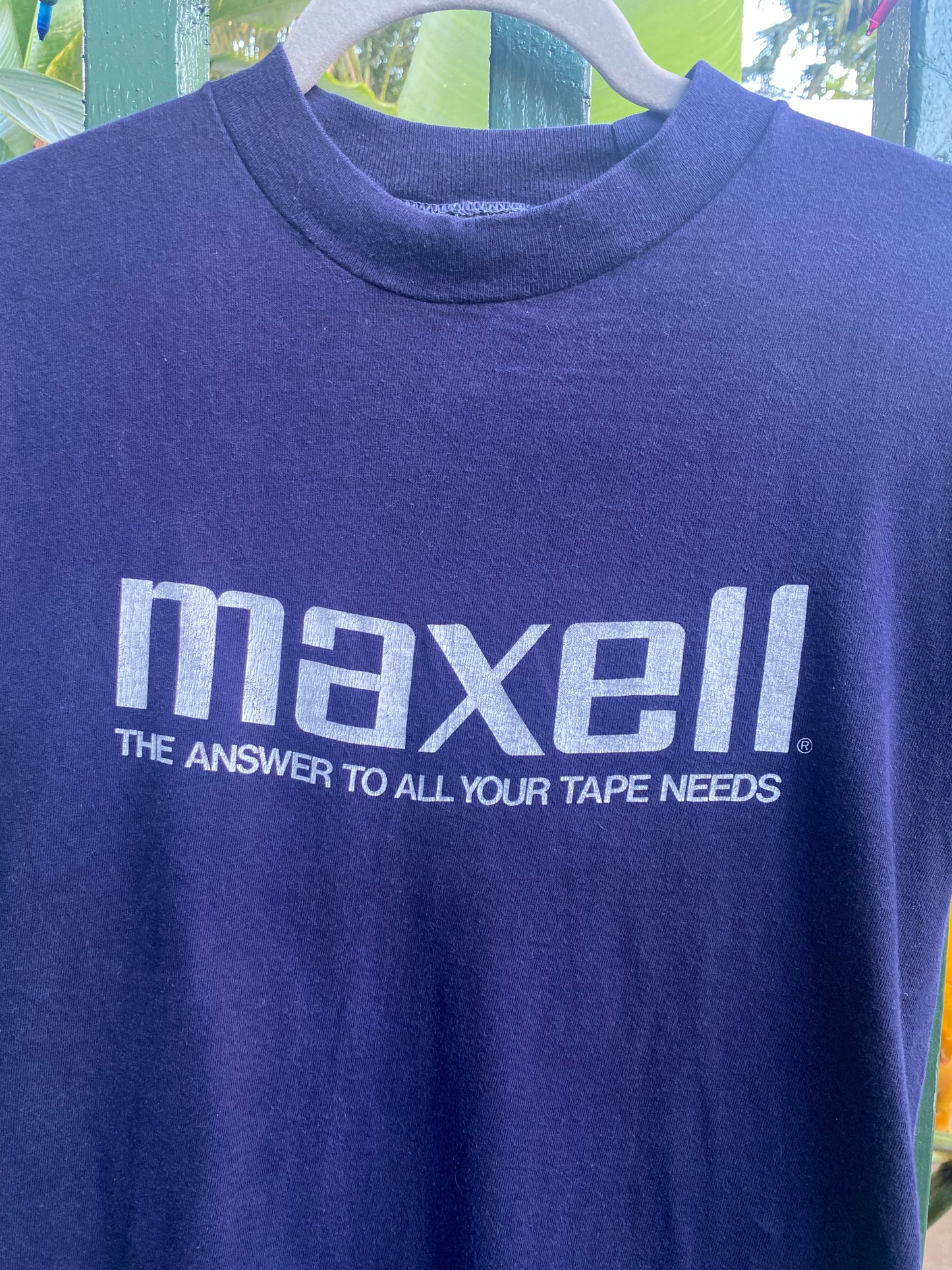 1980s Maxell Tape Stereo Centers t shirt Medium