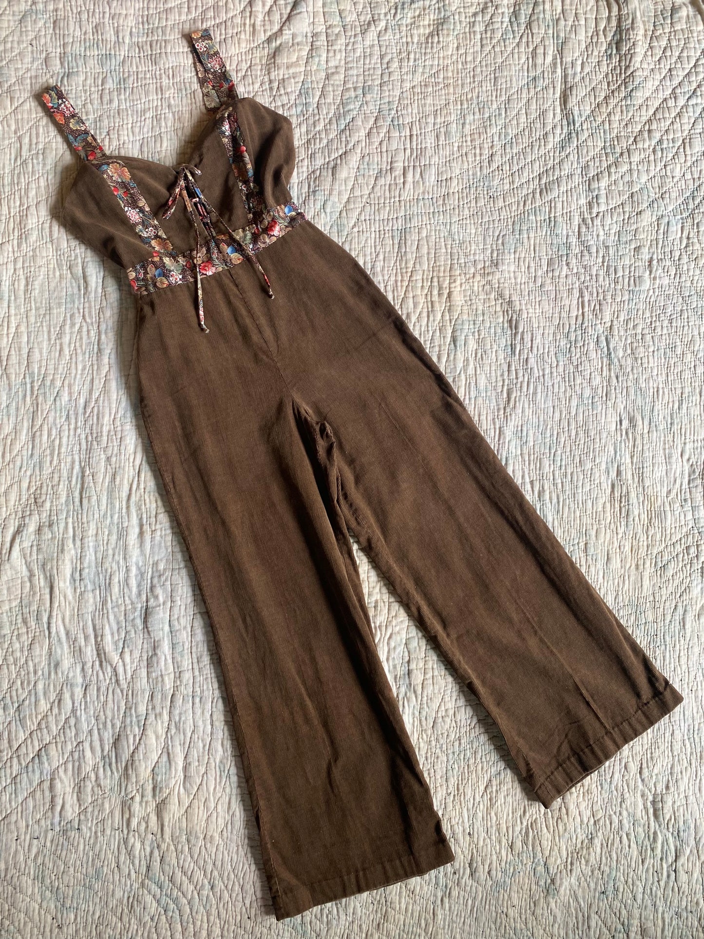 1970s Byer California Brown Corduroy Jumpsuit