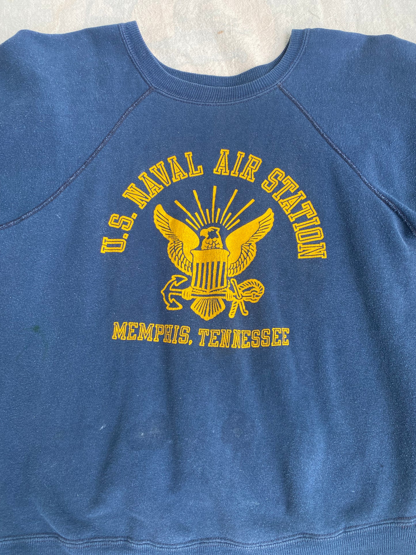 1970s US Naval Air Station Memphis TN short sleeve sweatshirt Large