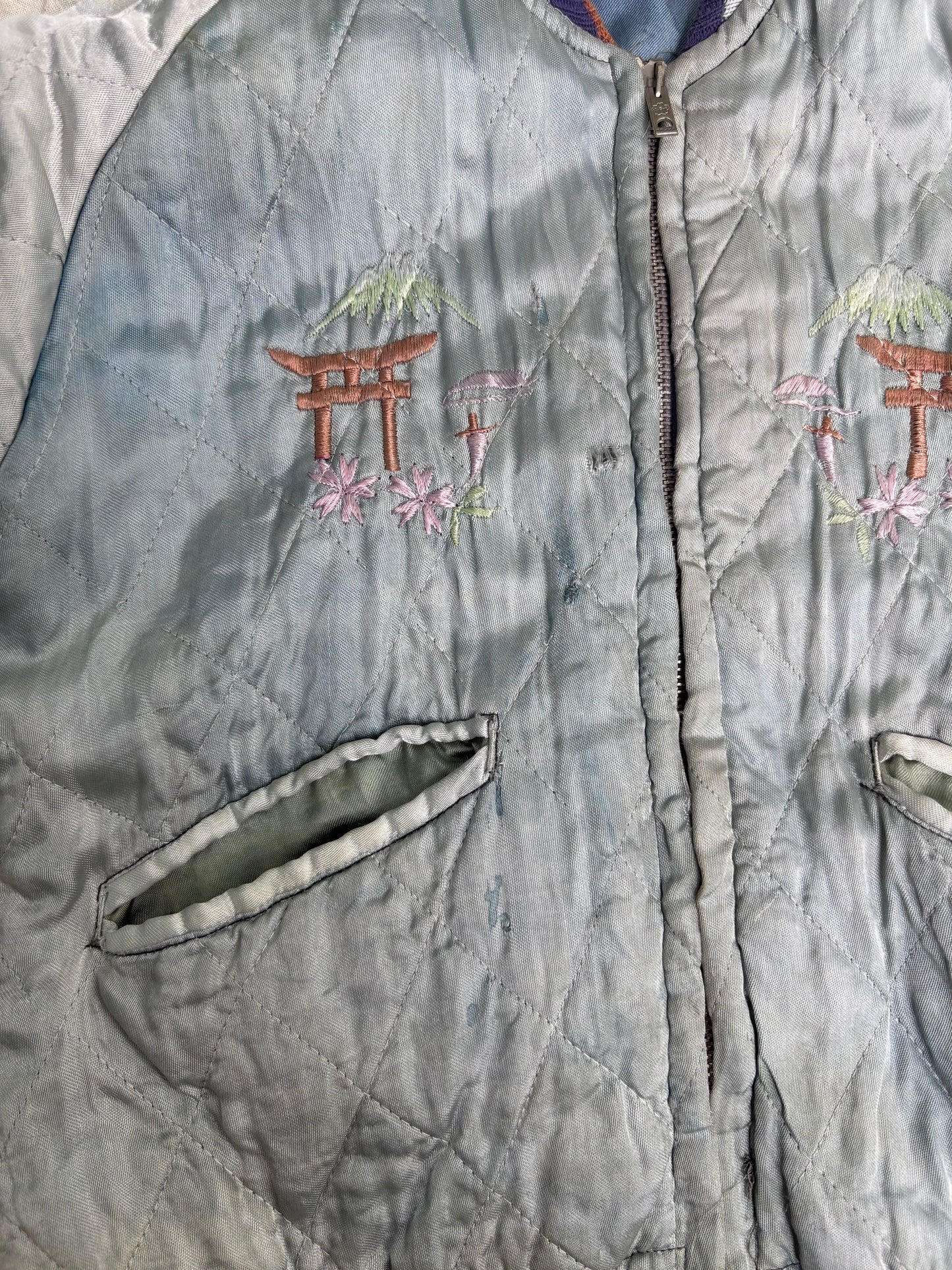 1940s WWII Sukajan Reversible Souvenir Jacket Kids Large or Women’s XS