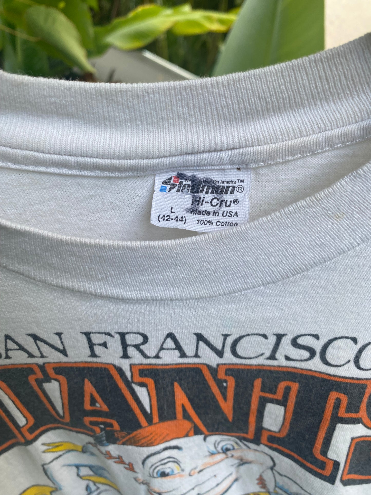 1980s San Francisco Giants graphic marathon t shirt large