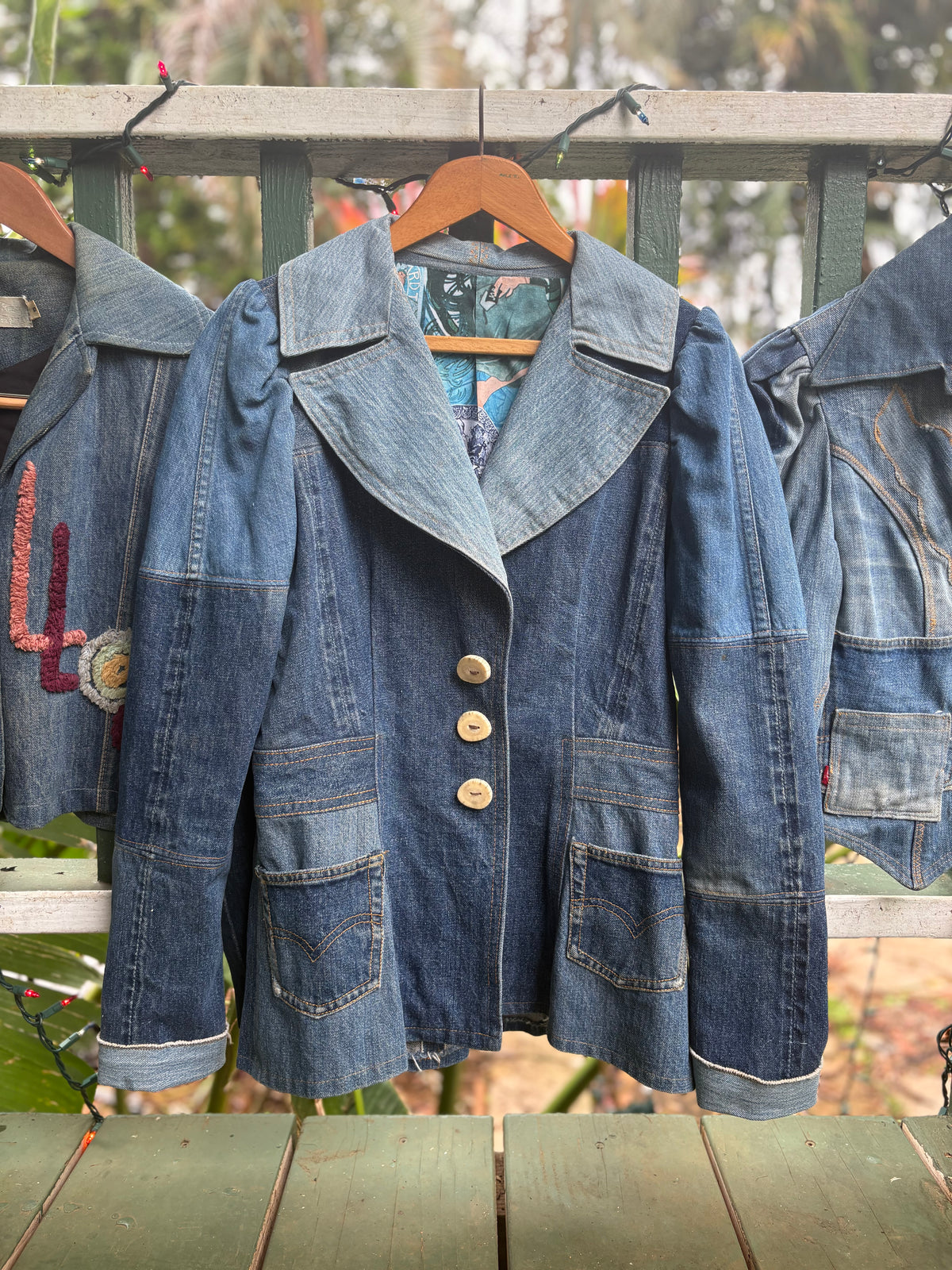 1970s Patchwork Selvedge Denim Jacket small/medium