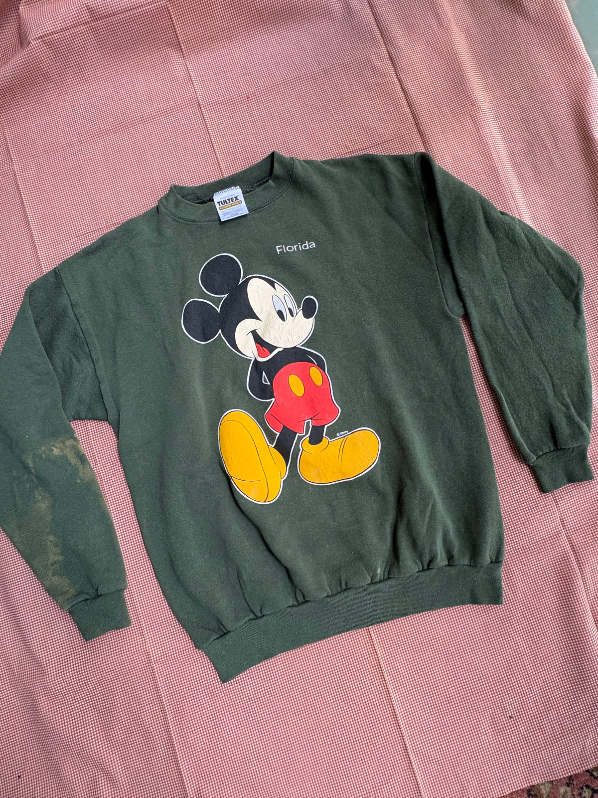 1990s Tultex Disney Mickey Mouse Florida green sweatshirt Medium