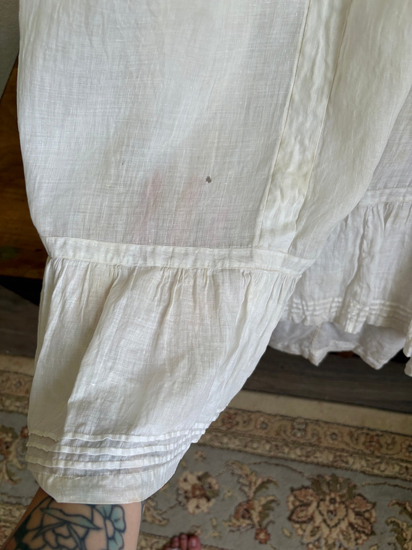 Early 1900s Edwardian Lawn cotton day dress XS/S