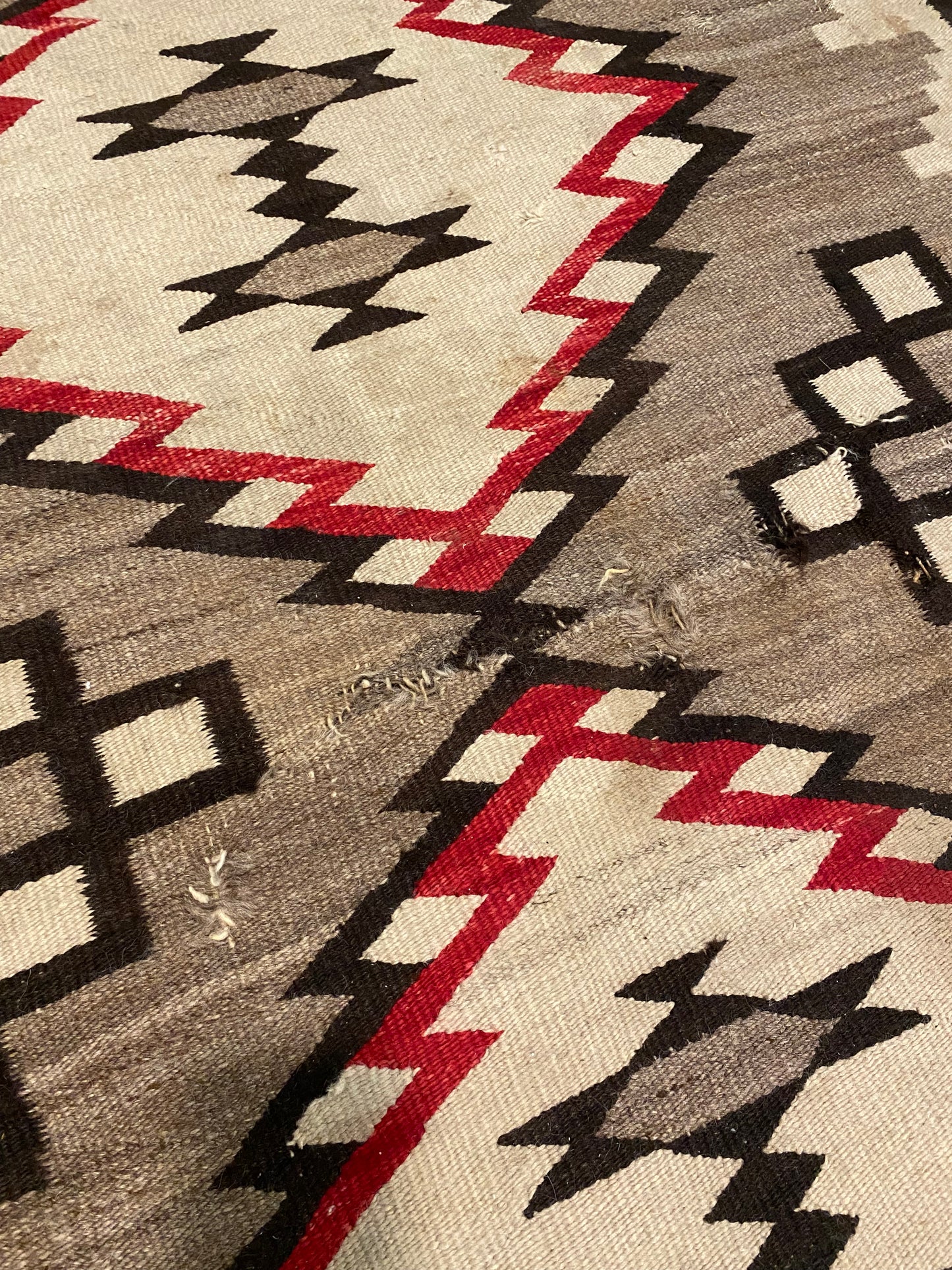 Antique 1920s or 1930s Navajo Rug 3.9ft x 6.3ft