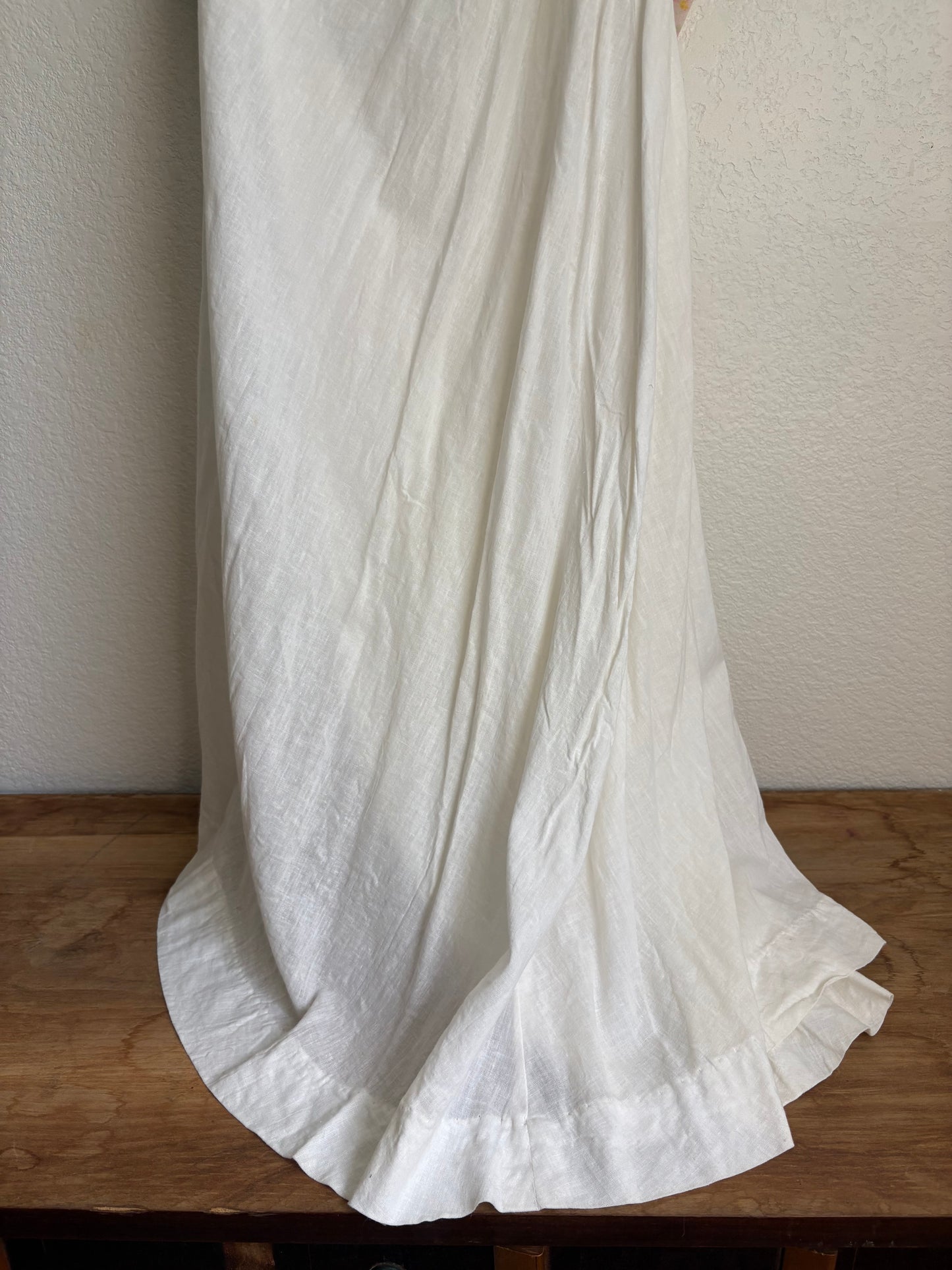 1970s Spring Floral Cotton floor-length Prairie Dress XS/Small