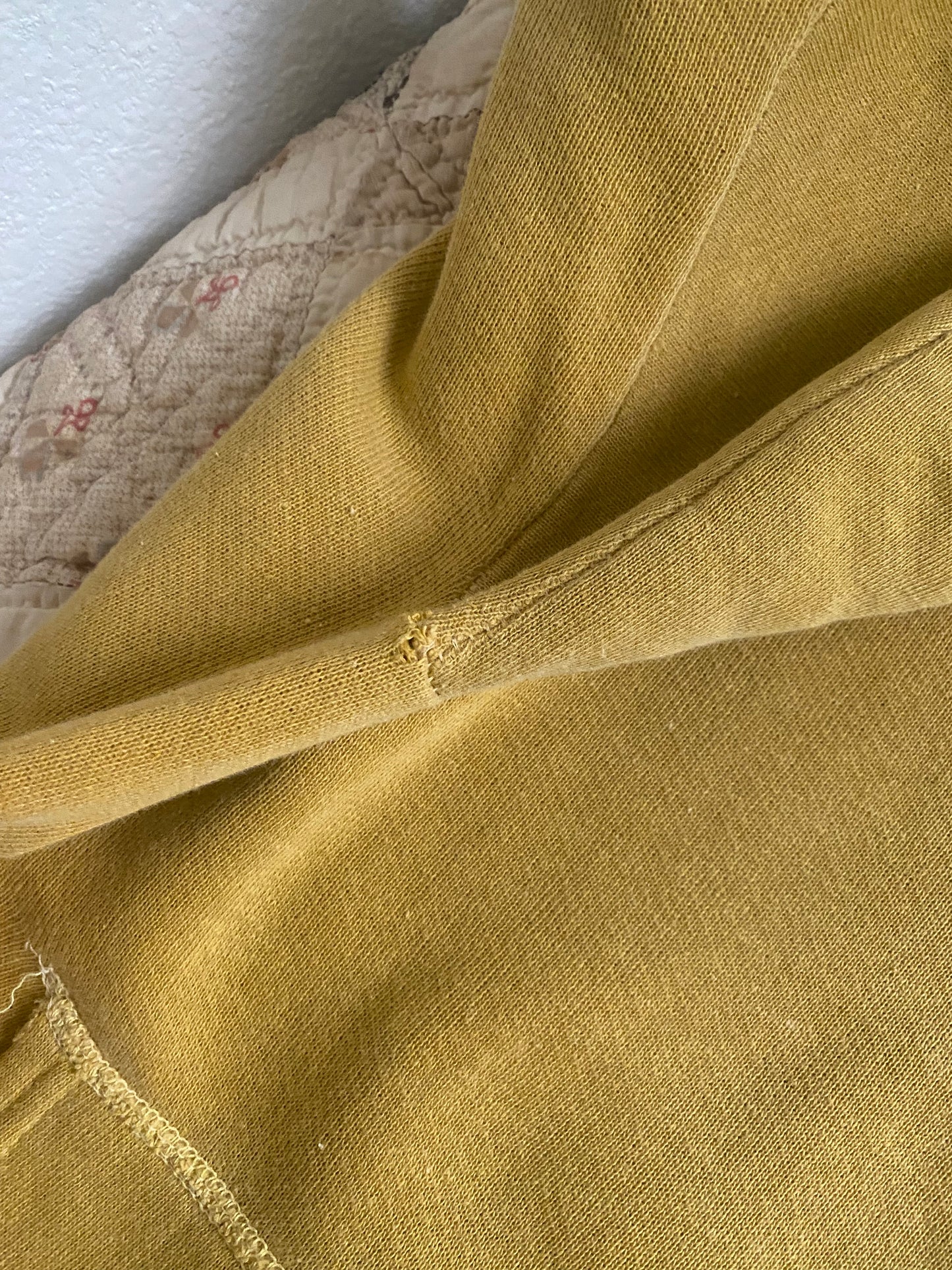 1950s Mustard Yellow Hoodie Sweatshirt