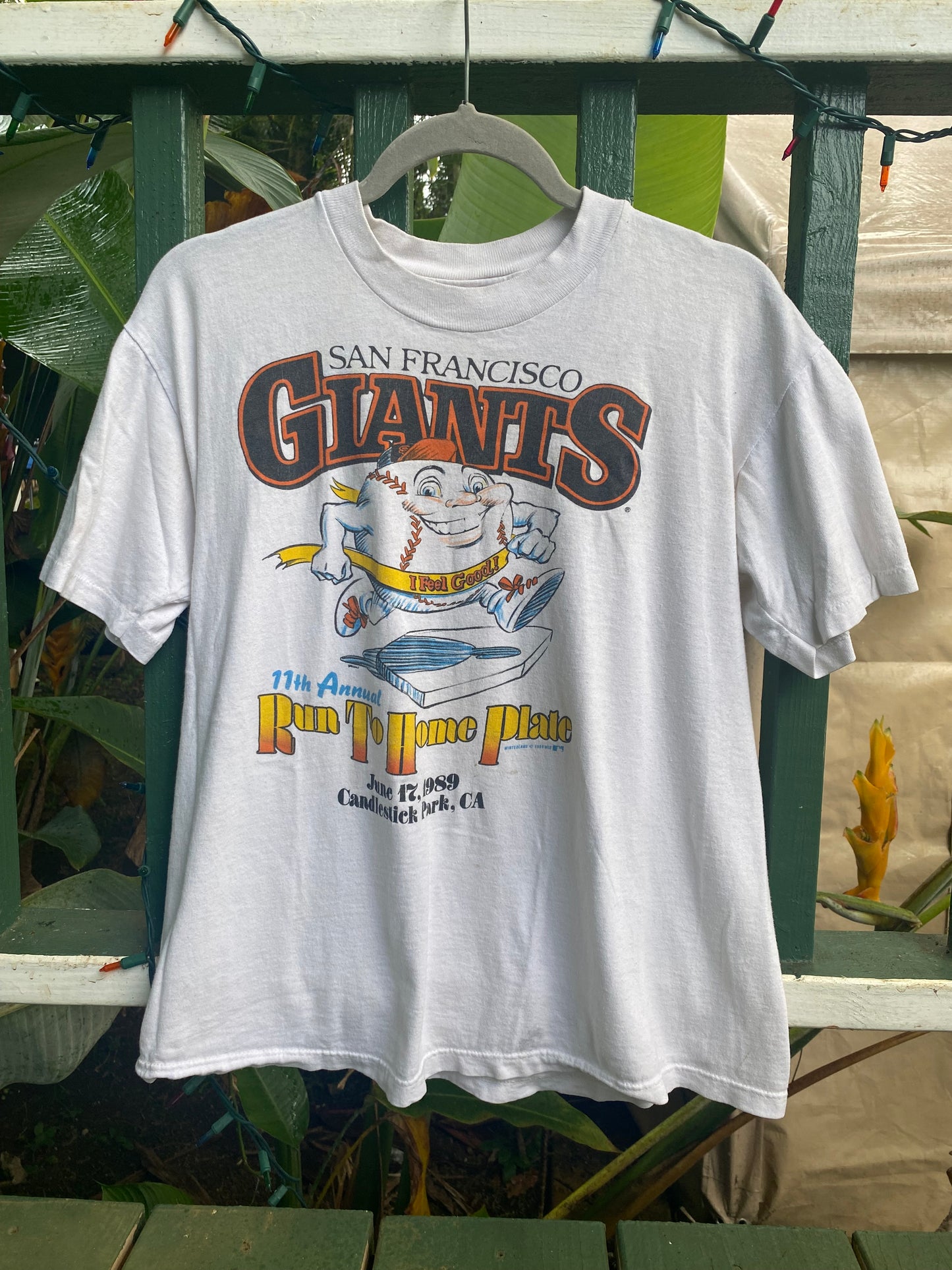 1980s San Francisco Giants graphic marathon t shirt large