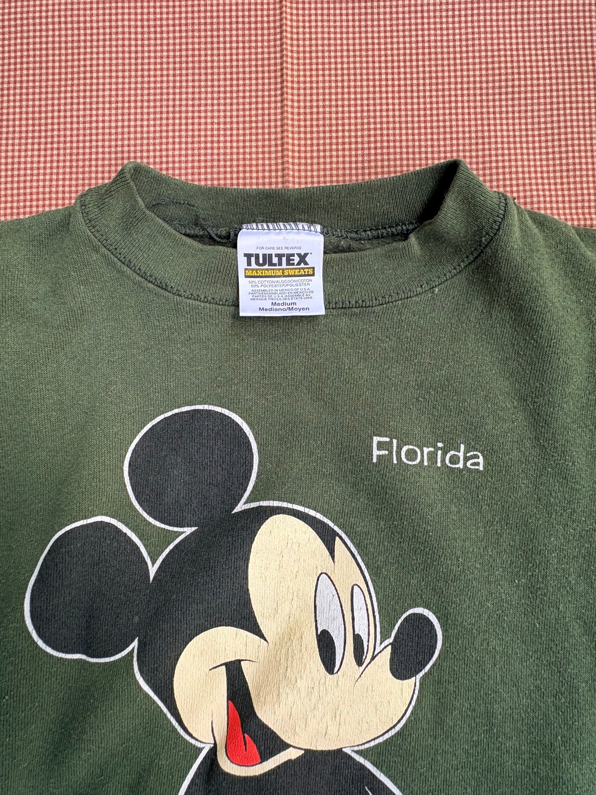 1990s Tultex Disney Mickey Mouse Florida green sweatshirt Medium
