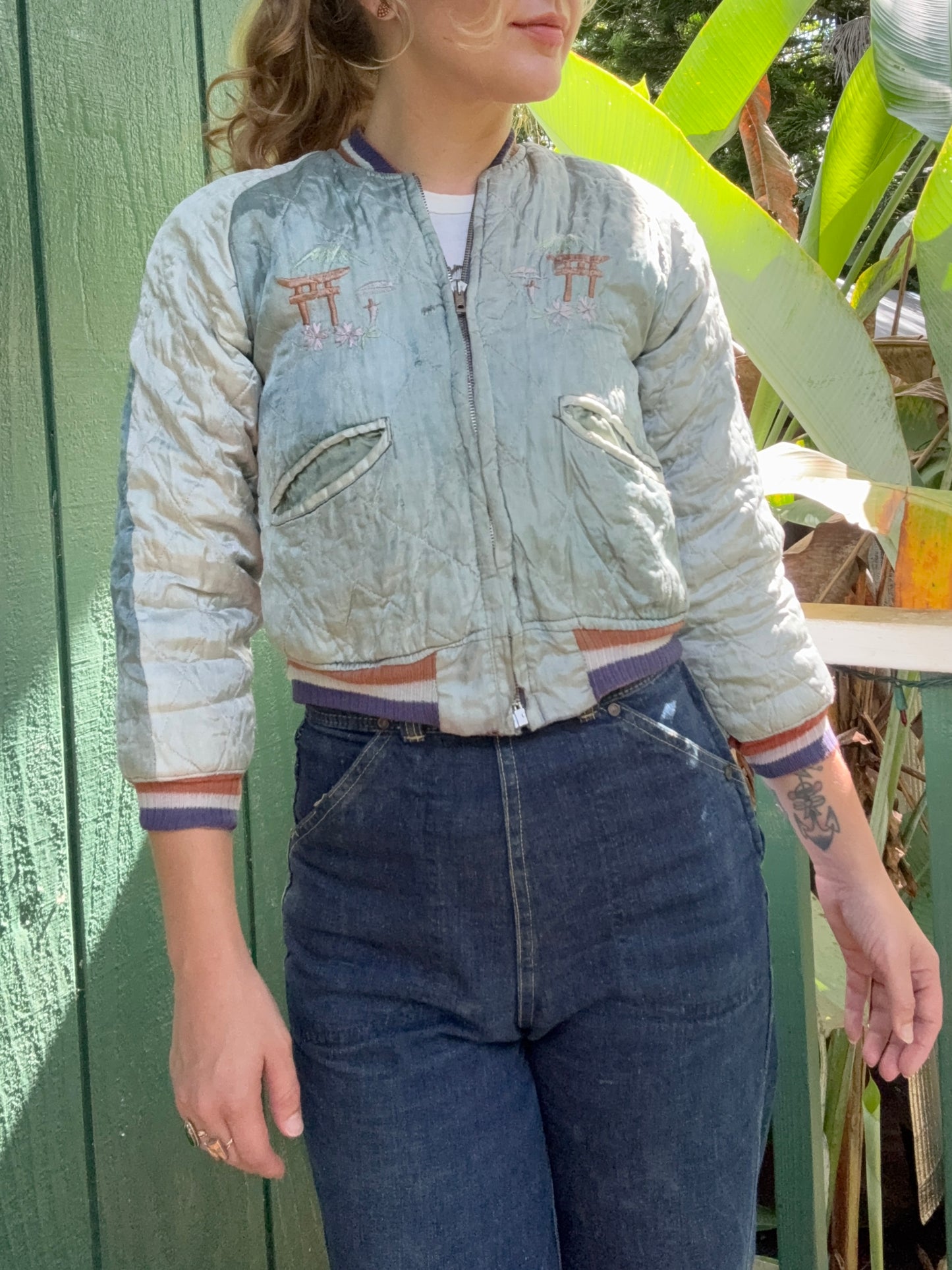 1940s WWII Sukajan Reversible Souvenir Jacket Kids Large or Women’s XS