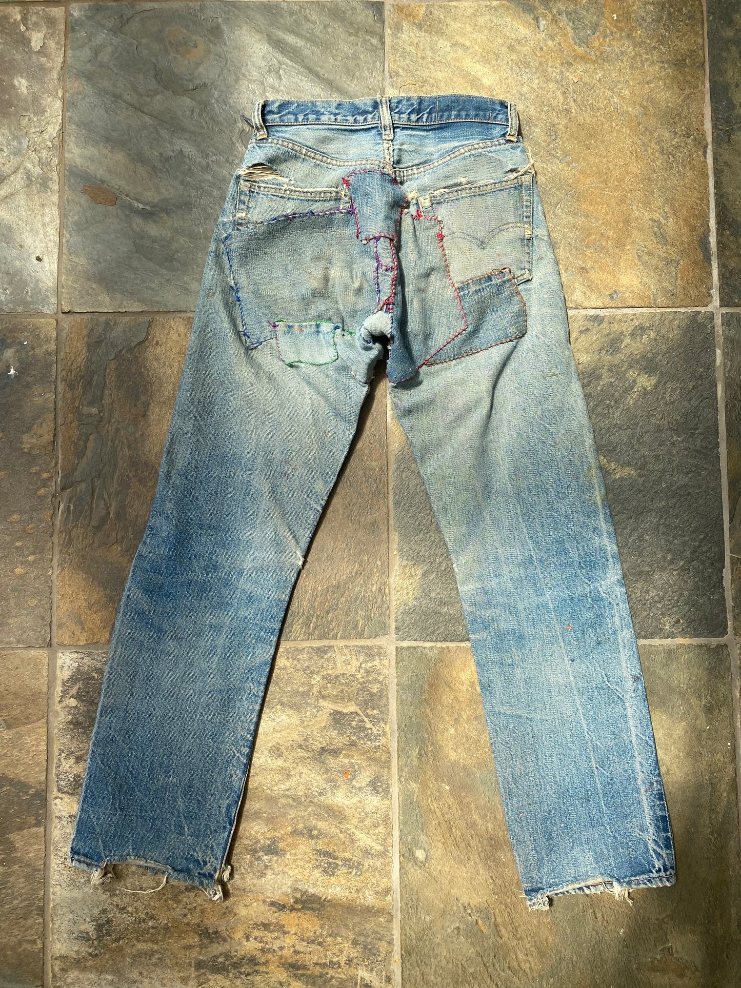 1970s Patchwork 501 Selvedge Levi’s 26 x 29