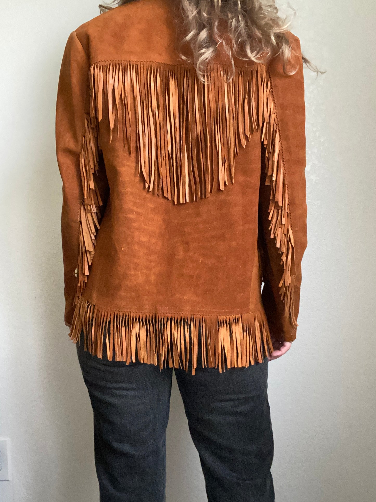 1960s 1970s Sylvia Leather Fringe Jacket