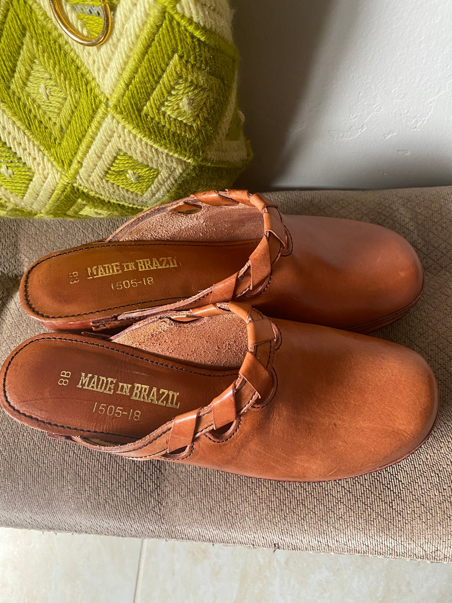 1970s Wooden Clogs size 8 (actual 7.5)