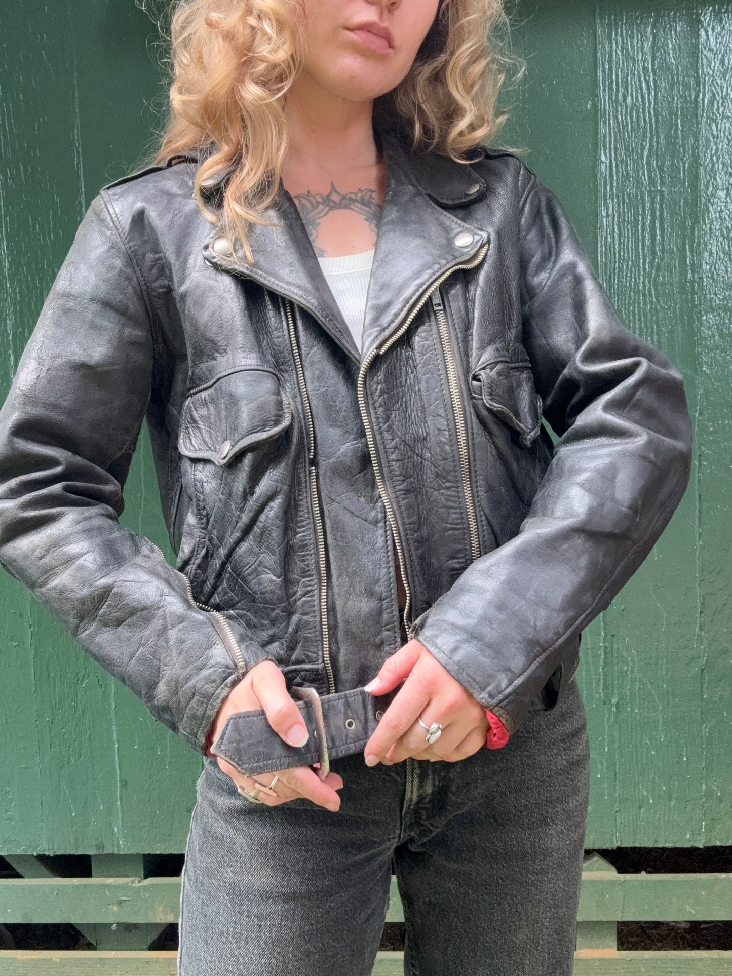 1950s Hercules Leather Jacket Small Medium