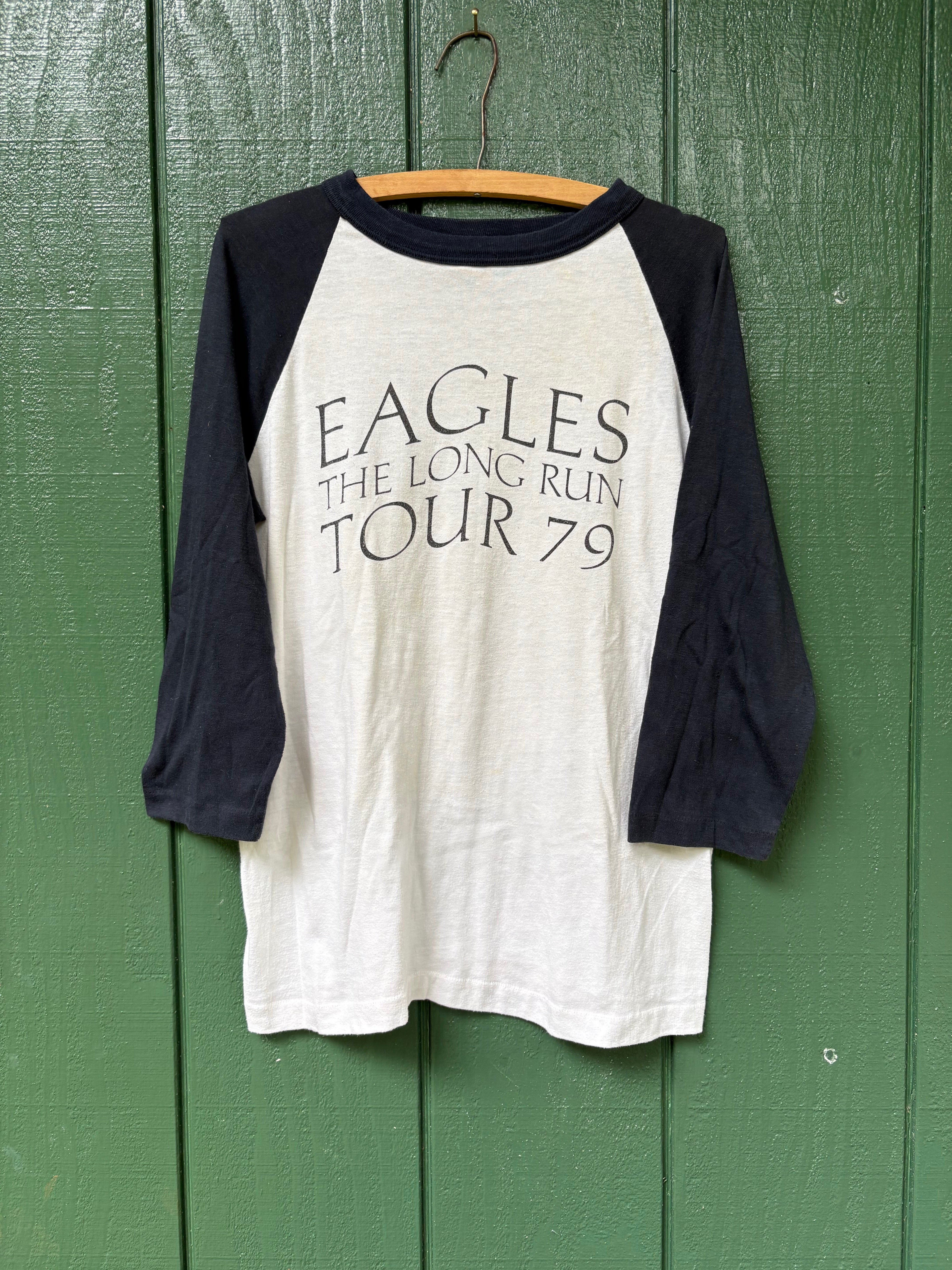 1970s The Eagles The Long Run Tour 1979 Raglan Large – Fringe Fox