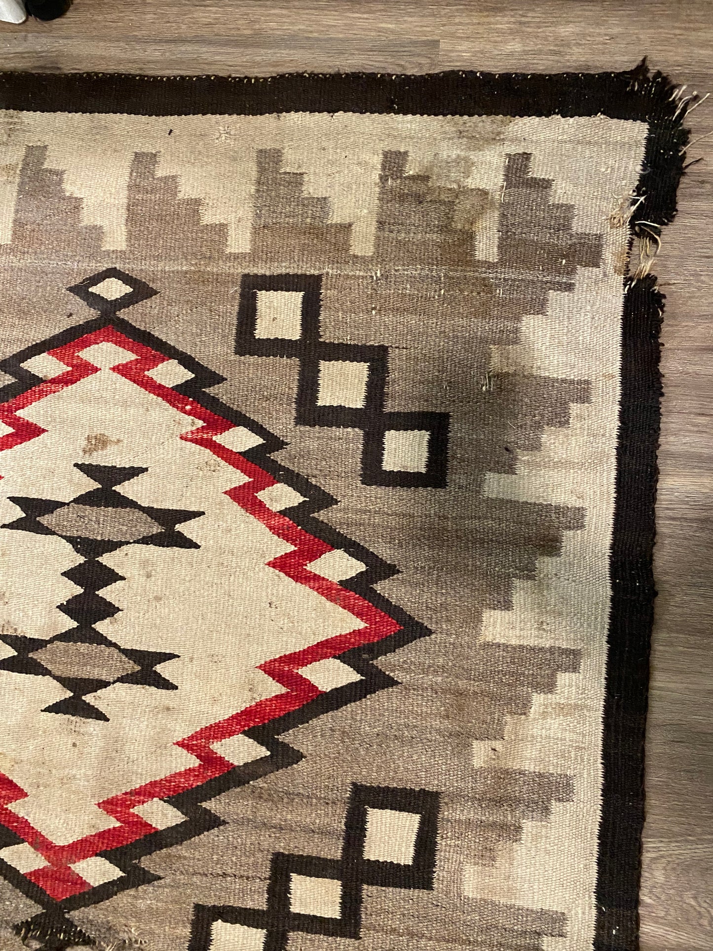 Antique 1920s or 1930s Navajo Rug 3.9ft x 6.3ft