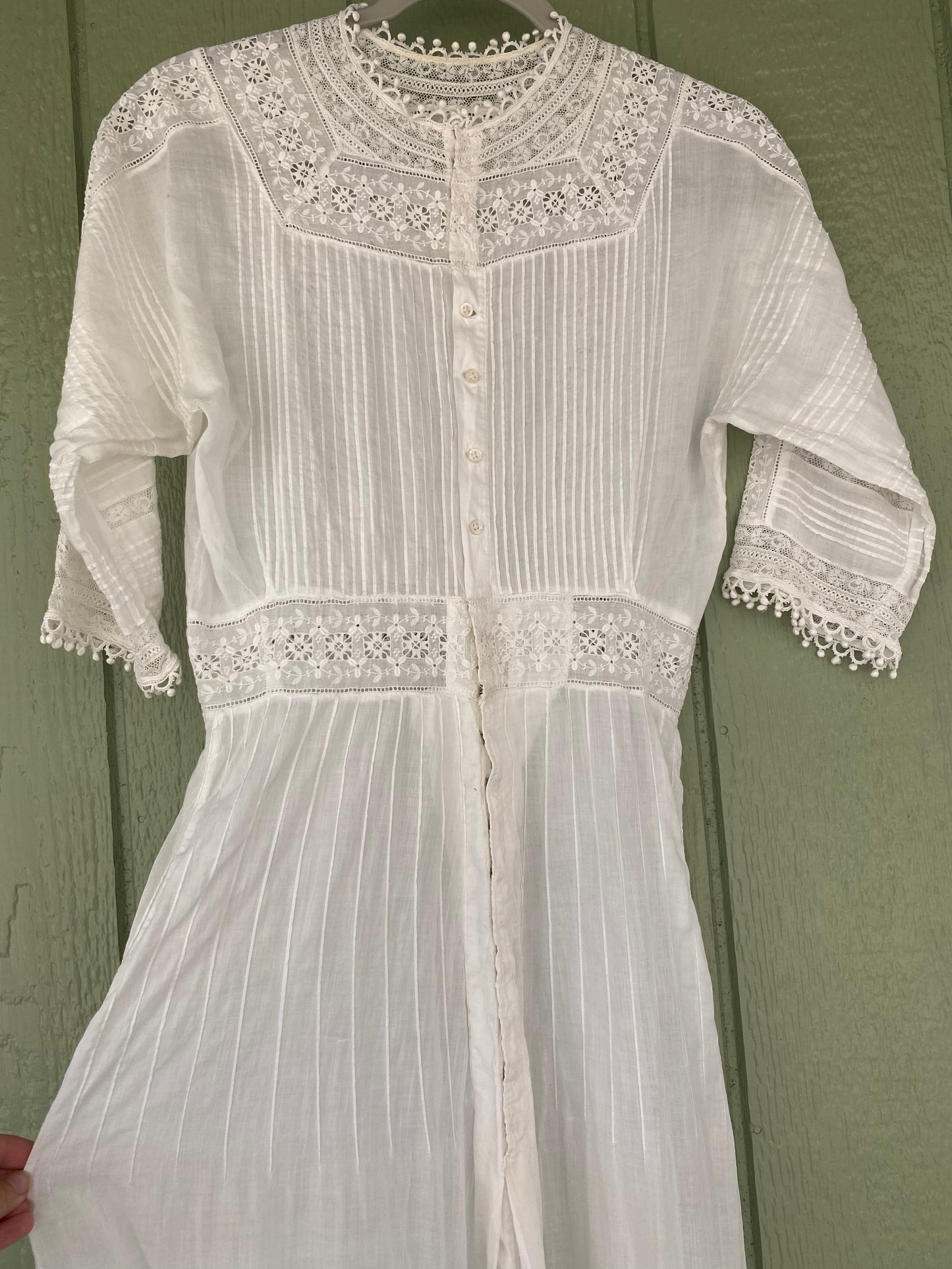 Antique Edwardian Cotton Day Dress