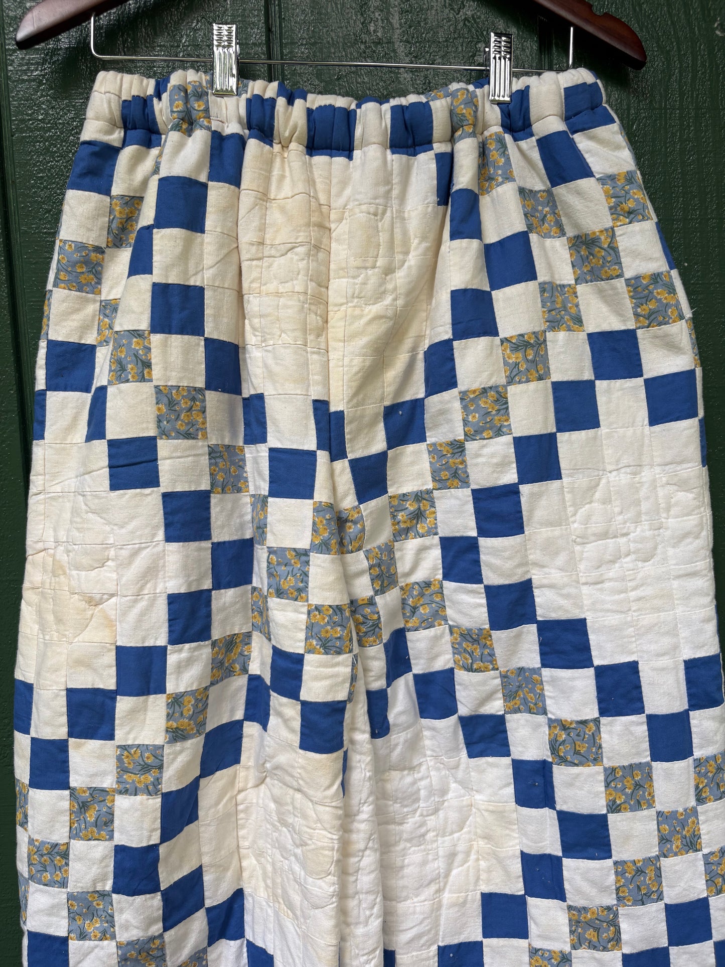 Vintage Upcycled Patchwork Quilt Wide Leg Pants