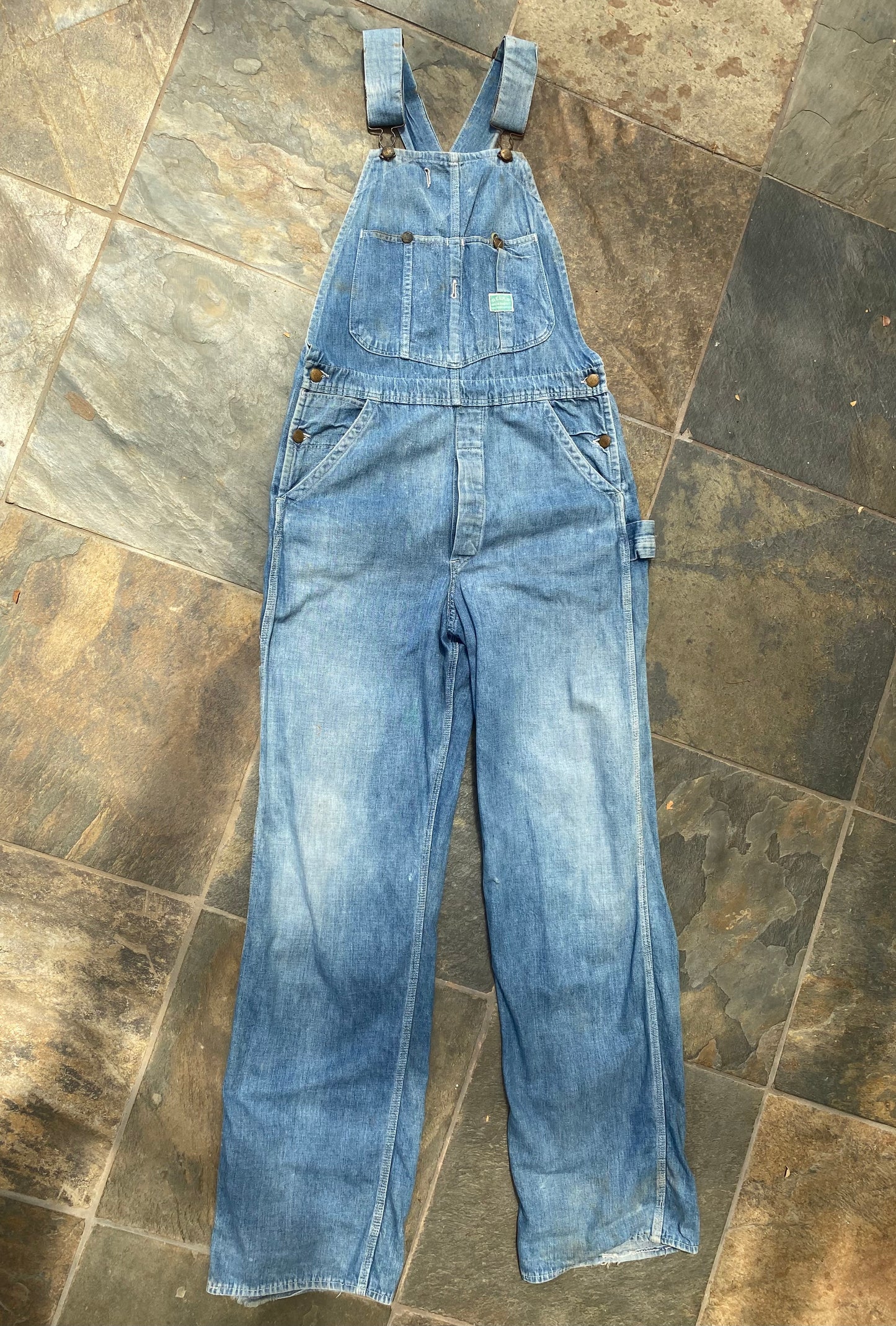 1950s Jack Rabbit Sanforized Denim Overalls 36x35