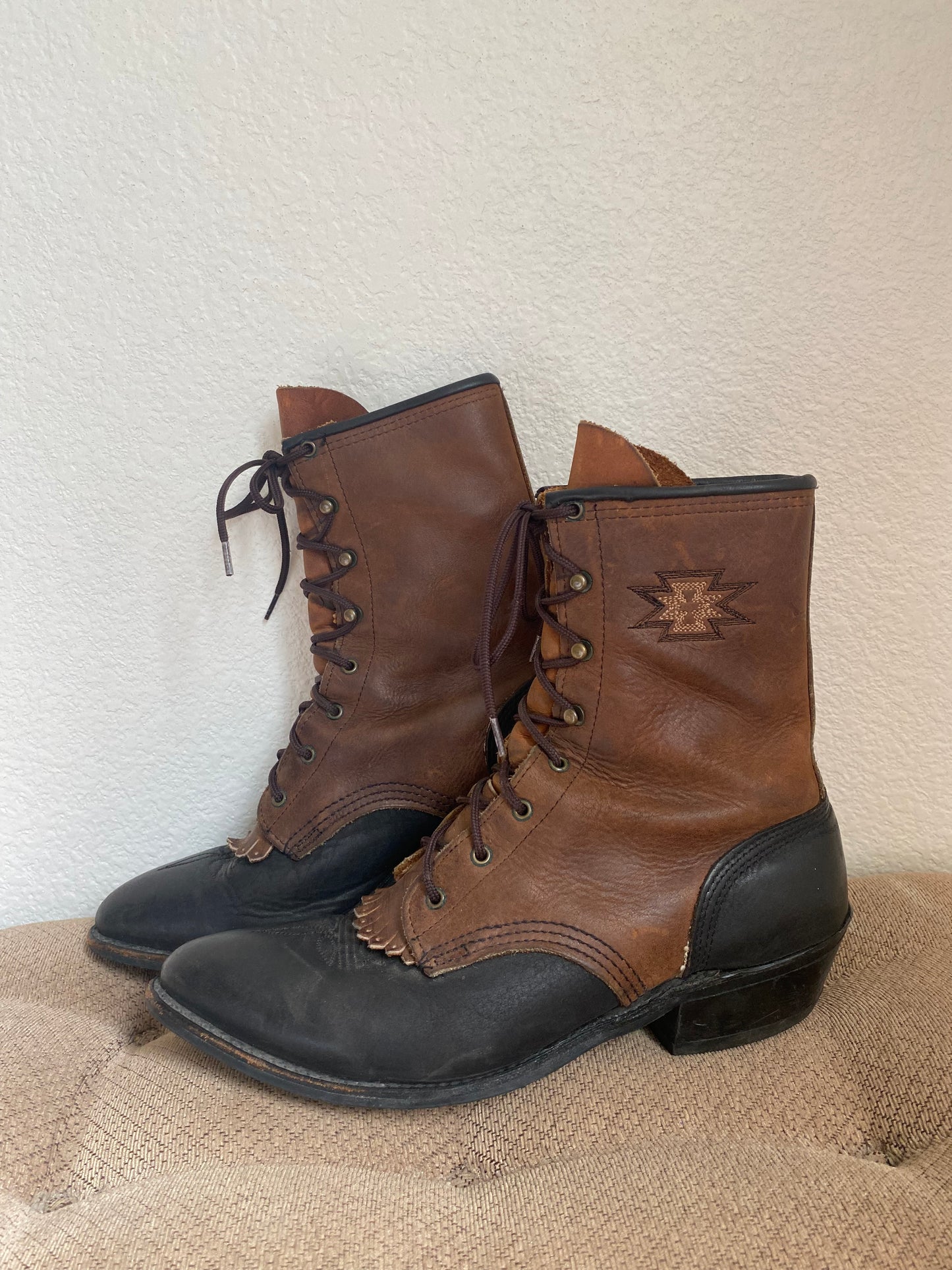 1980s Two Tone Packer Boots size 9 women’s/ 7 men’s