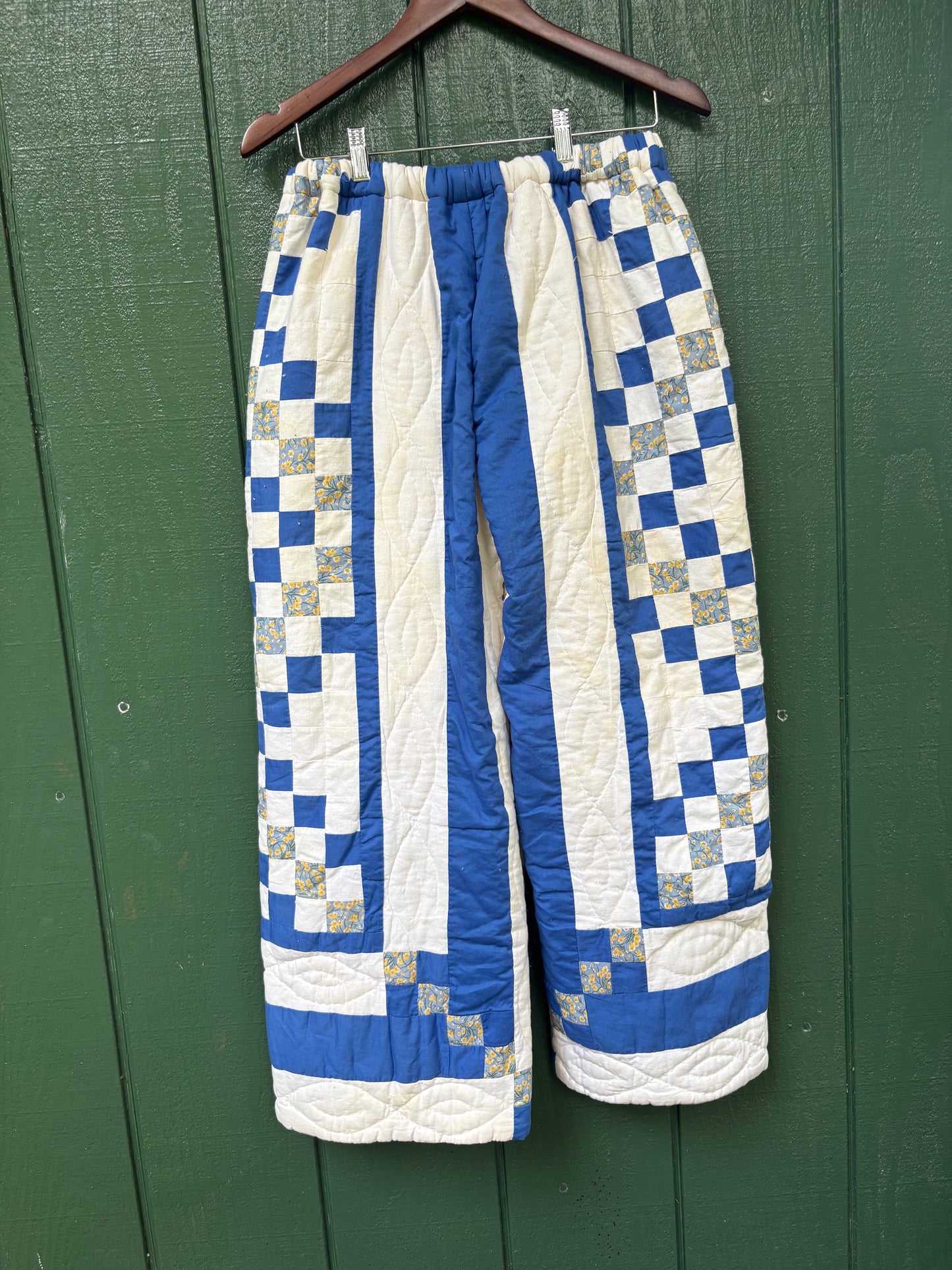 Vintage Upcycled Patchwork Quilt Wide Leg Pants