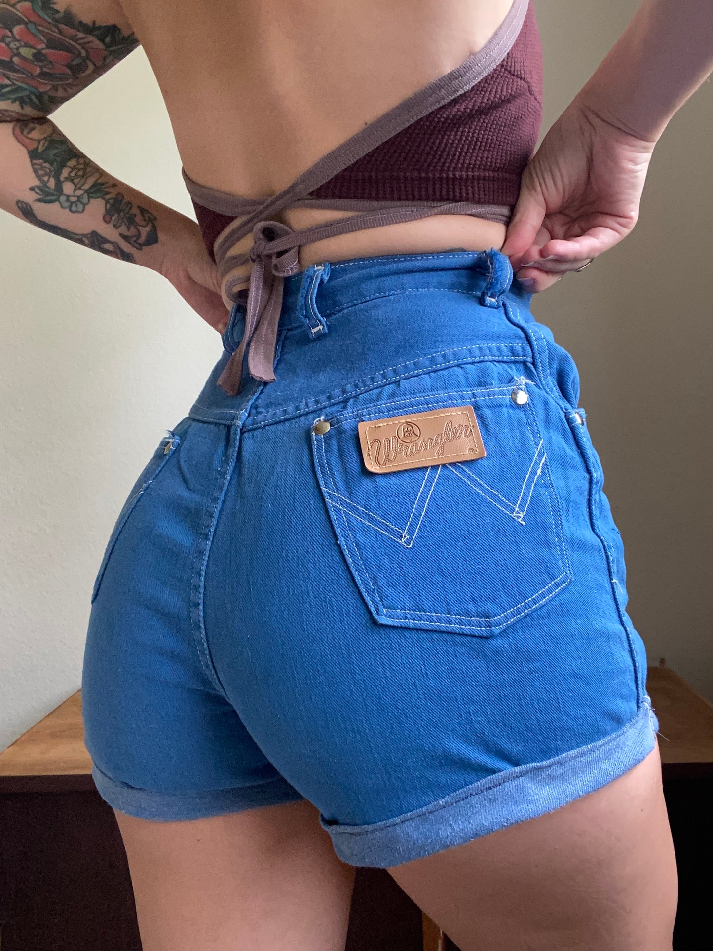 1950s 1960s Blue Bell Wrangler Denim Shorts