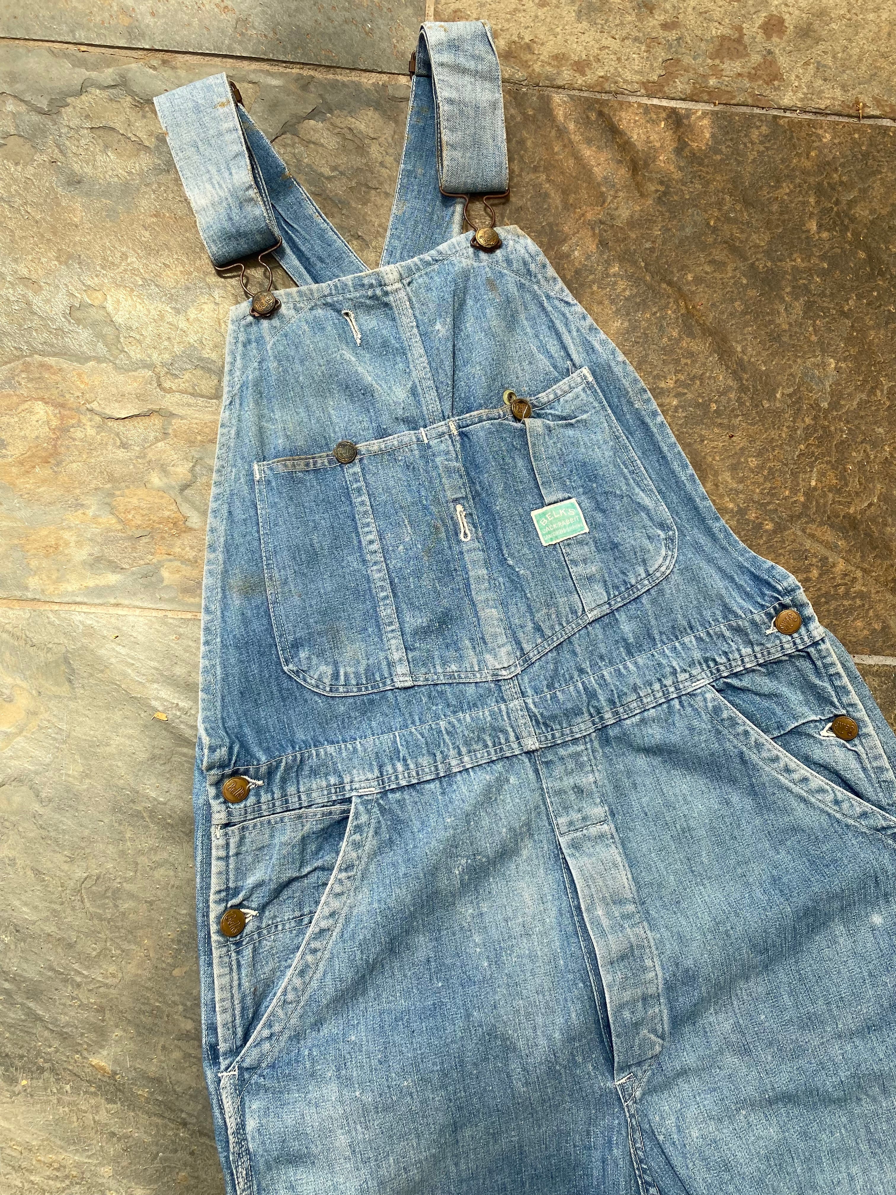 1950s Jack Rabbit Sanforized Denim Overalls 36x35 – Fringe Fox Vintage