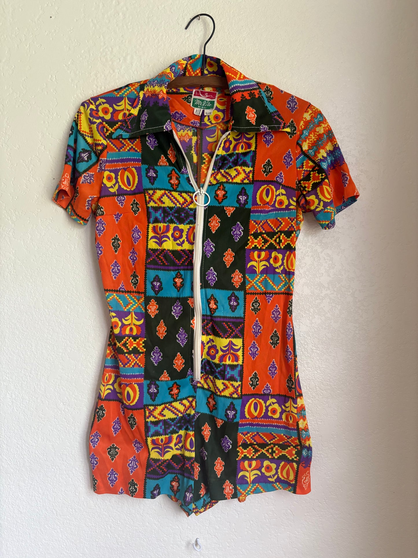 1970s Abstract pattern Romper XS/S