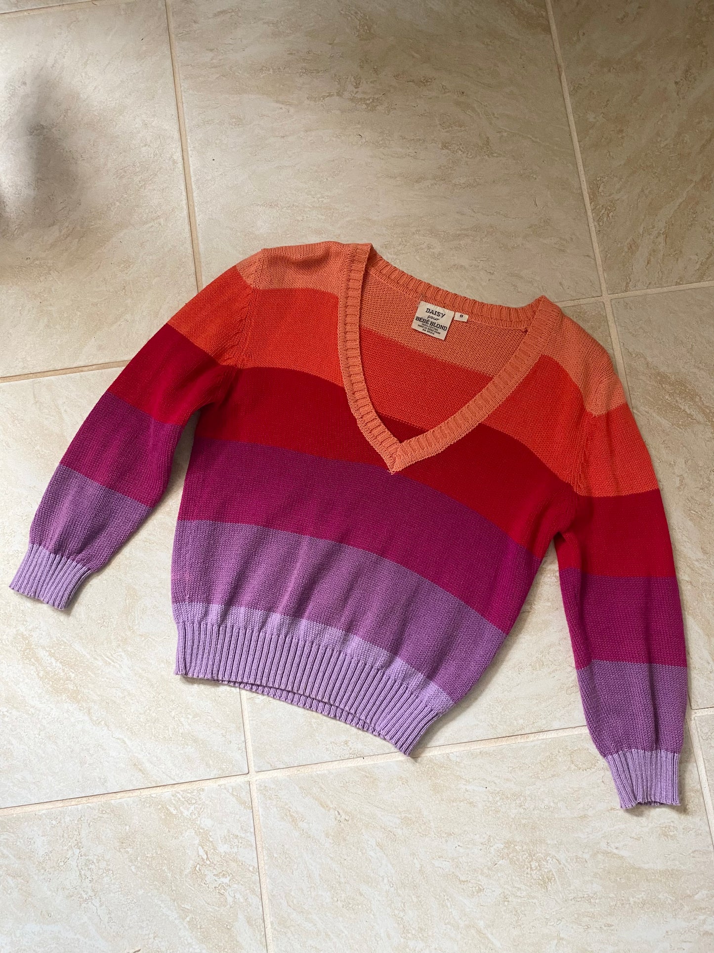 70s/80s Striped Sweater Blouse