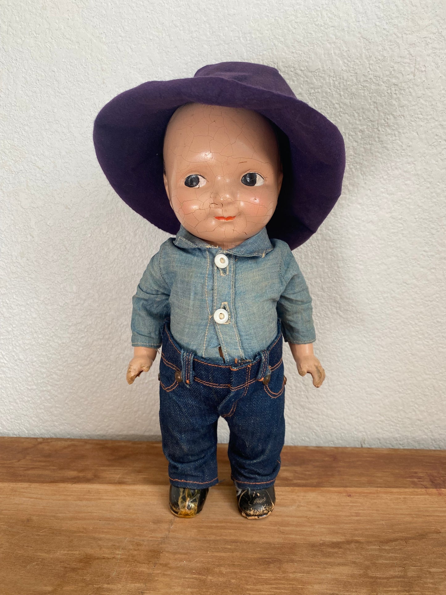 1940s Buddy Lee Composition Doll 12”