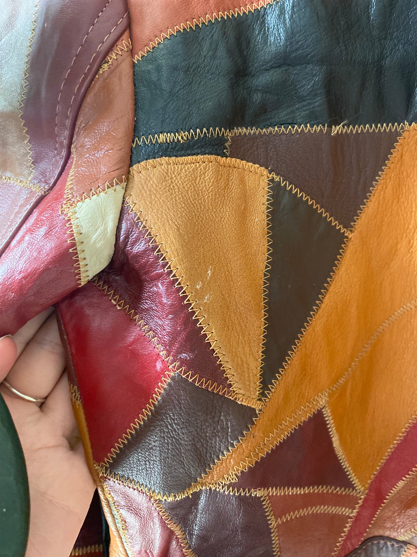 1970s Patchwork Leather Jacket