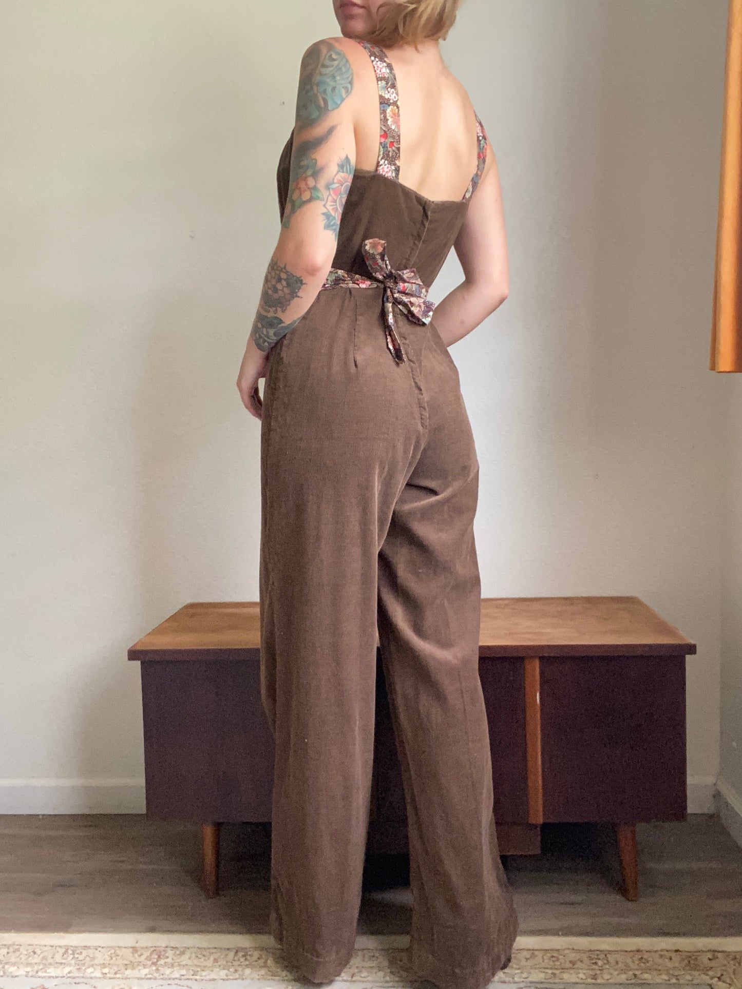 1970s Byer California Brown Corduroy Jumpsuit