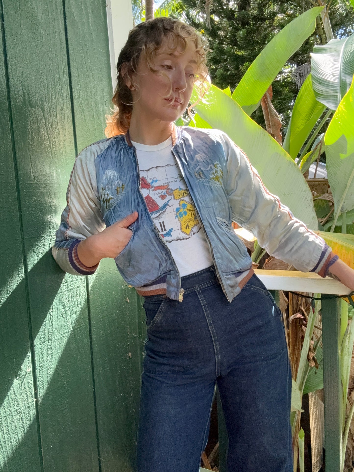 1940s WWII Sukajan Reversible Souvenir Jacket Kids Large or Women’s XS