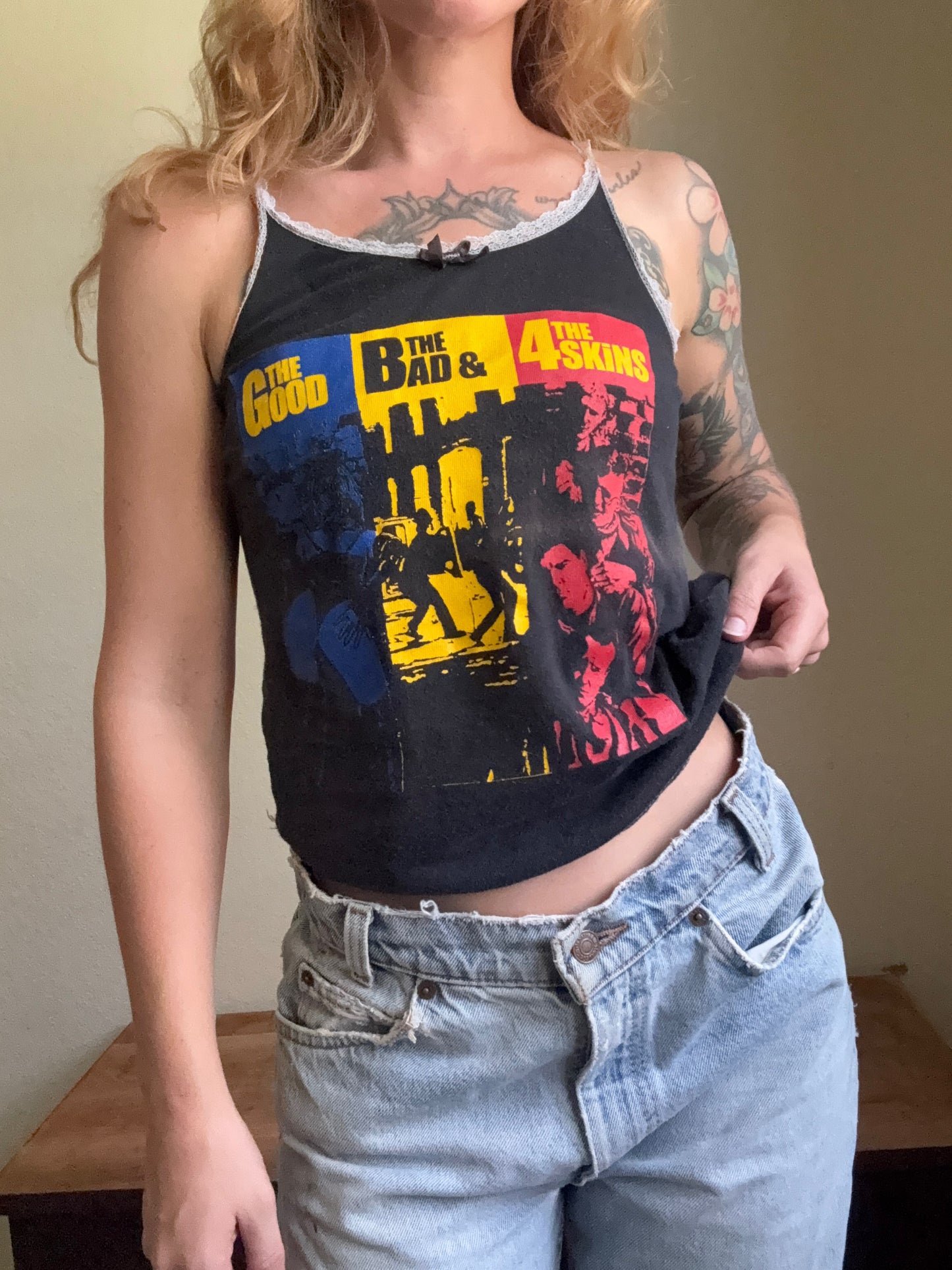 1990s The 4 Skins Punk Band Promo Concert Tank Top