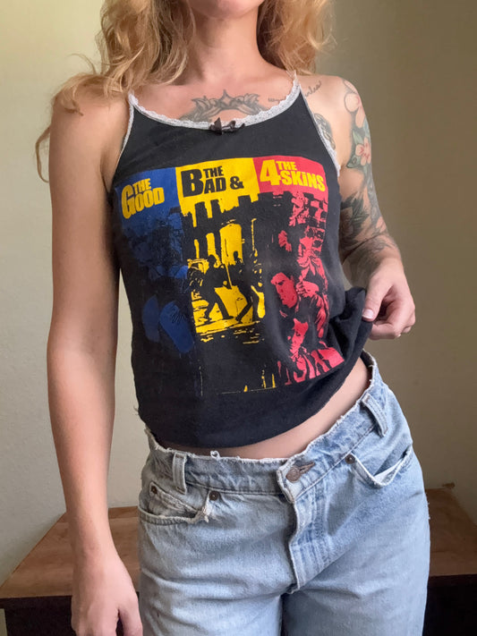 1990s The 4 Skins Punk Band Promo Concert Tank Top