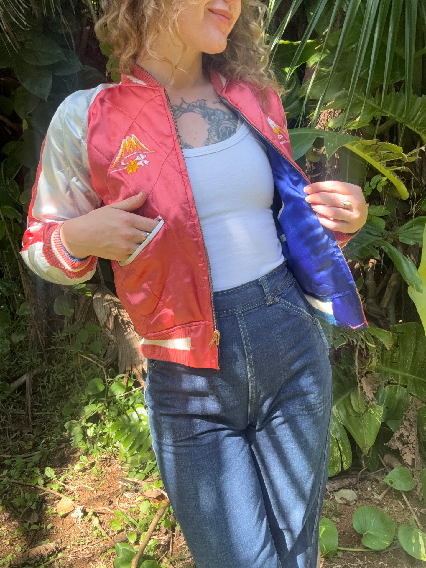 1950s Deadstock WWII Japan Reversible Bomber Jacket Size Small