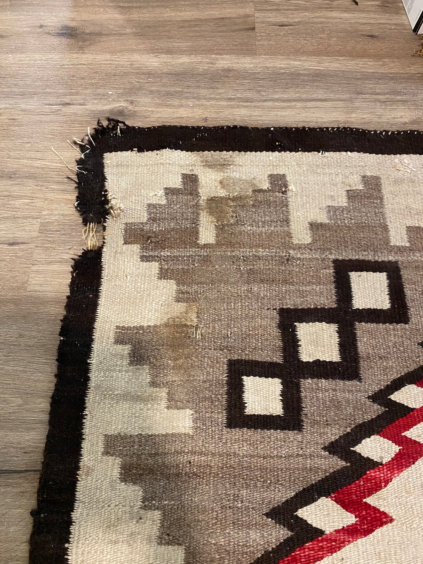 Antique 1920s or 1930s Navajo Rug 3.9ft x 6.3ft