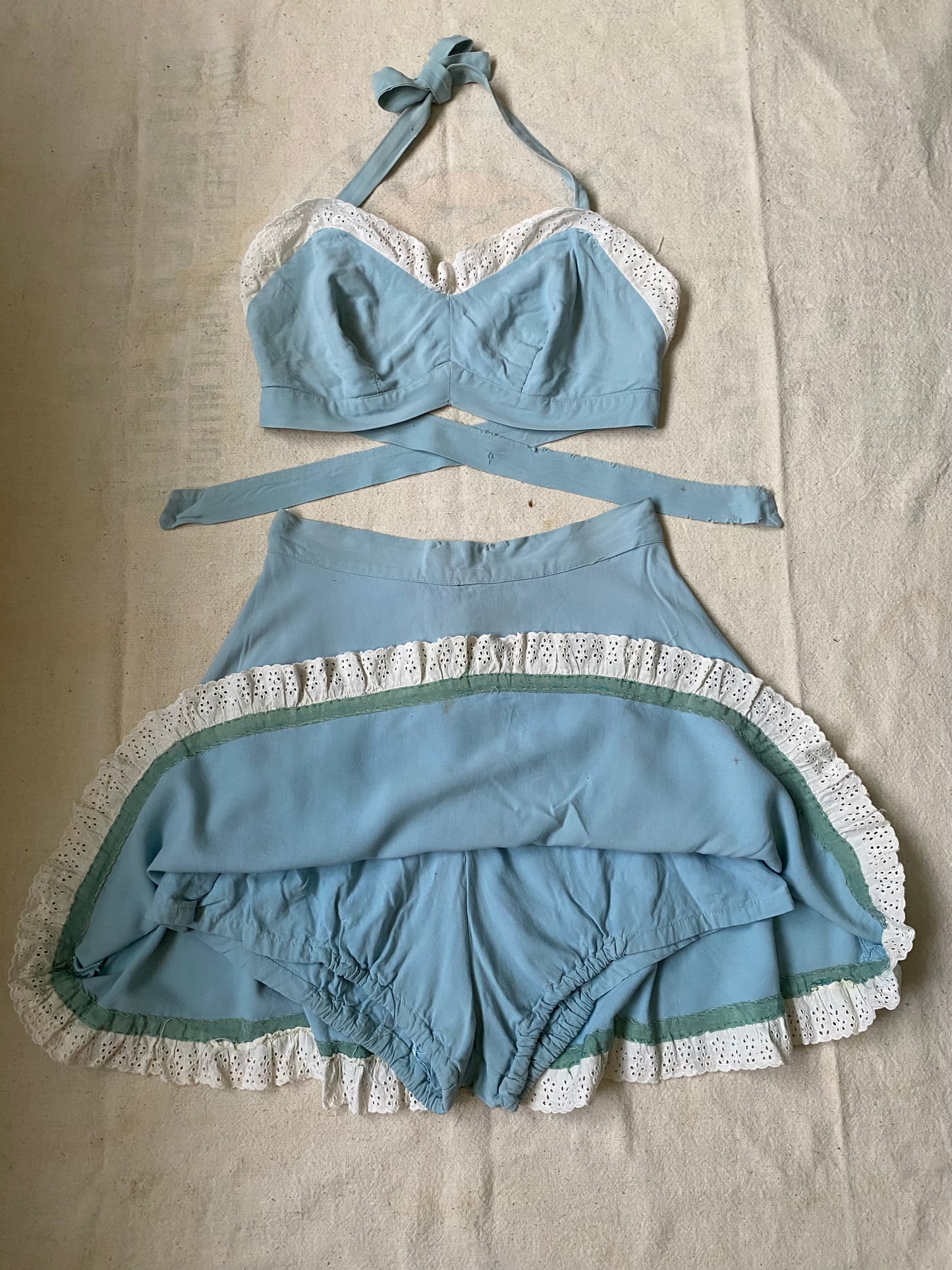 1940s Bikini Set Playsuit Swimsuit